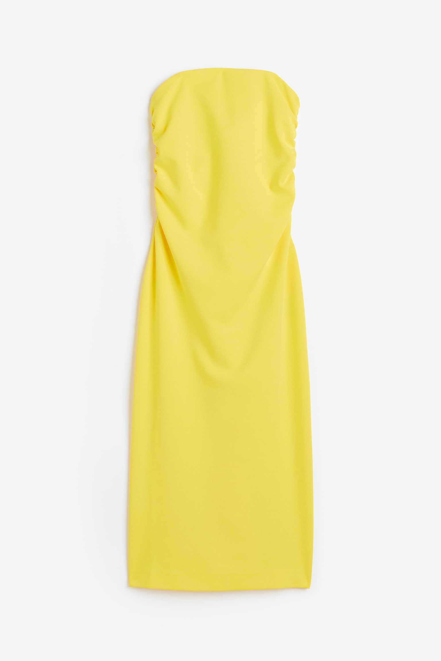 Bandeau Dress - Yellow/White/Black - 2