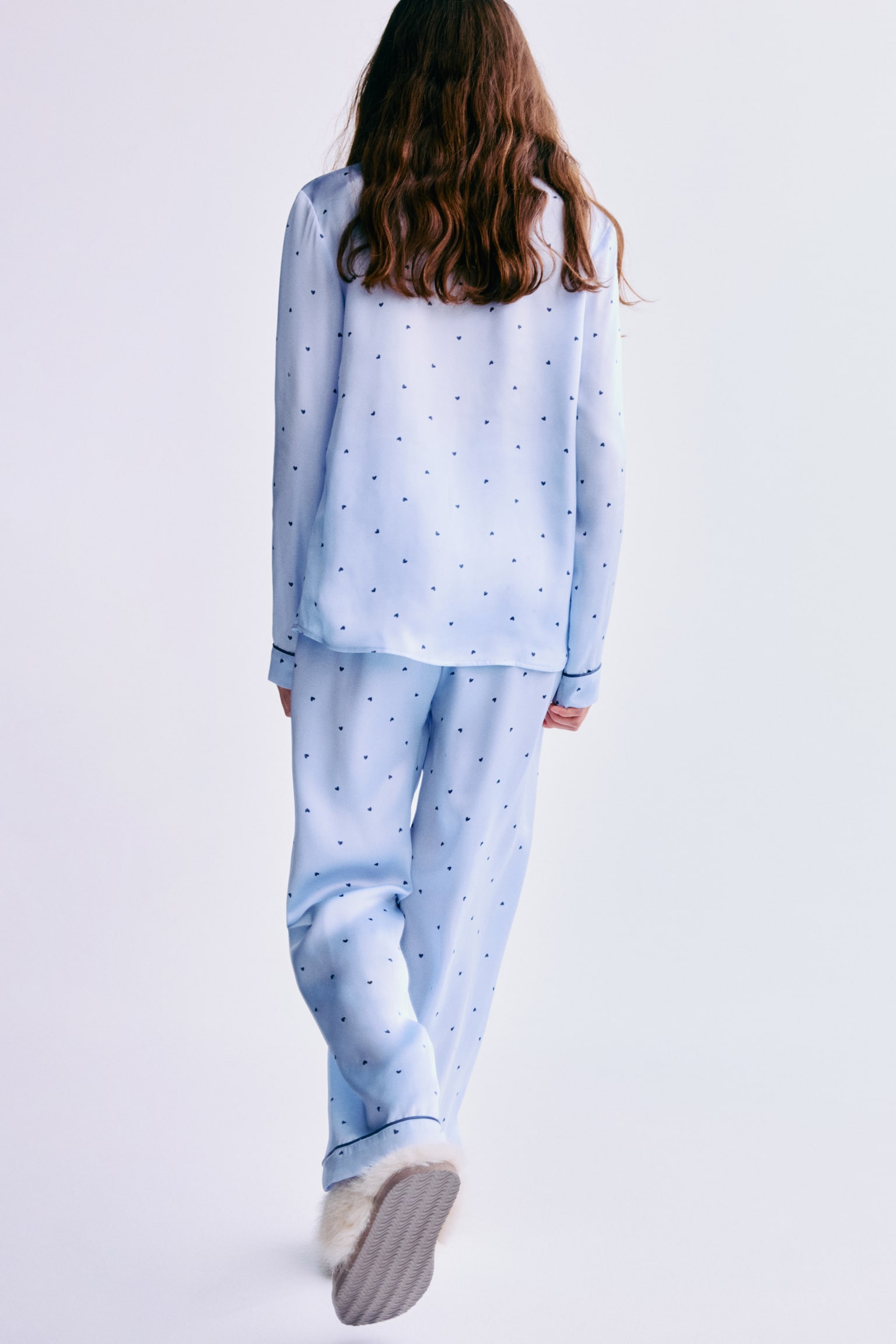 Jersey pyjamas - Light blue/Hearts - 5