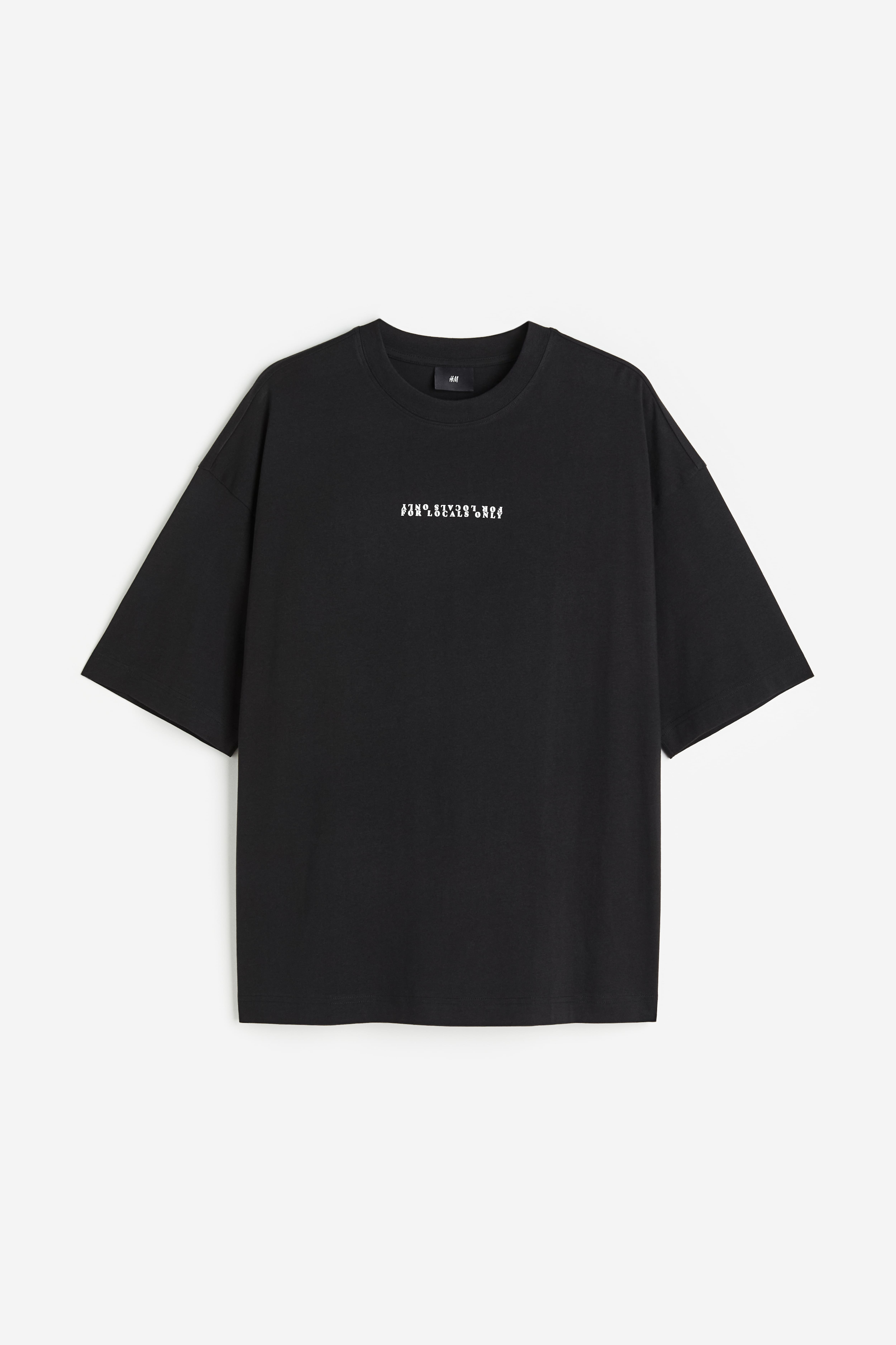 H&m basic black t shirt best sale