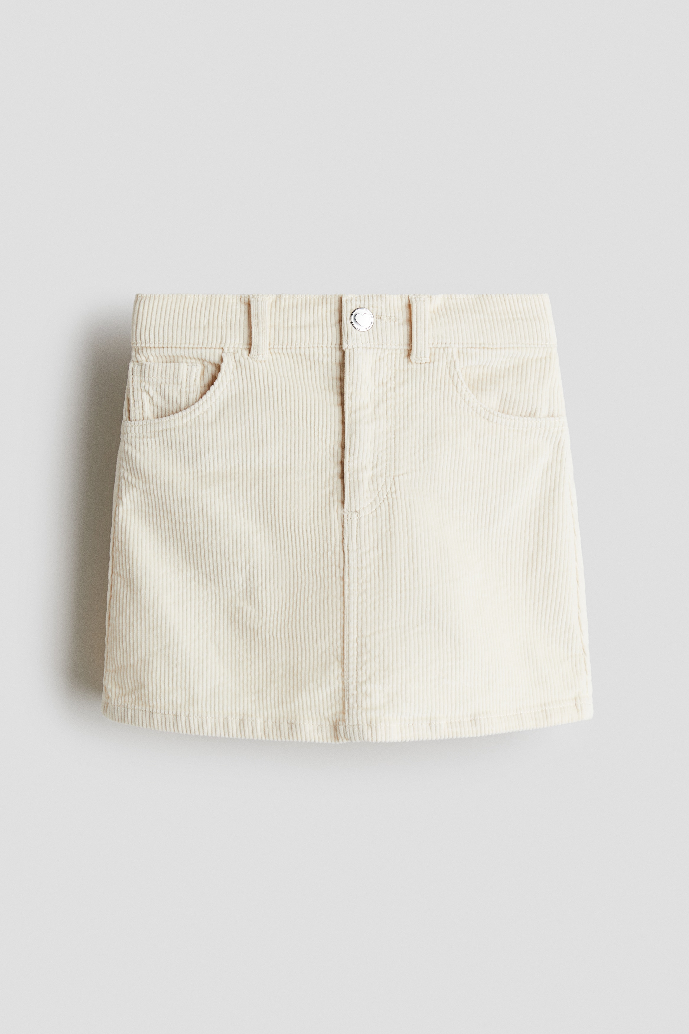 Girls - Light beige Corduroy skirt - Size: 1½-2Y  - H&M