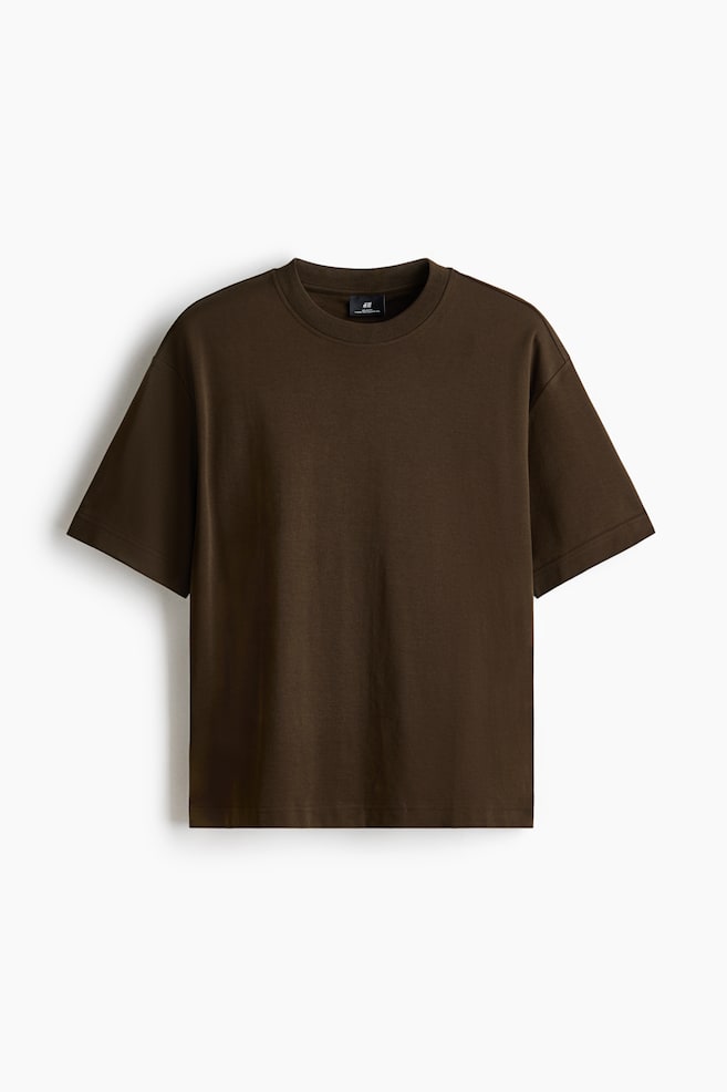 Relaxed-Fit Interlock T-Shirt - Dark khaki green/Dark taupe/Black/Gray melange/Cream/Plum purple - 1