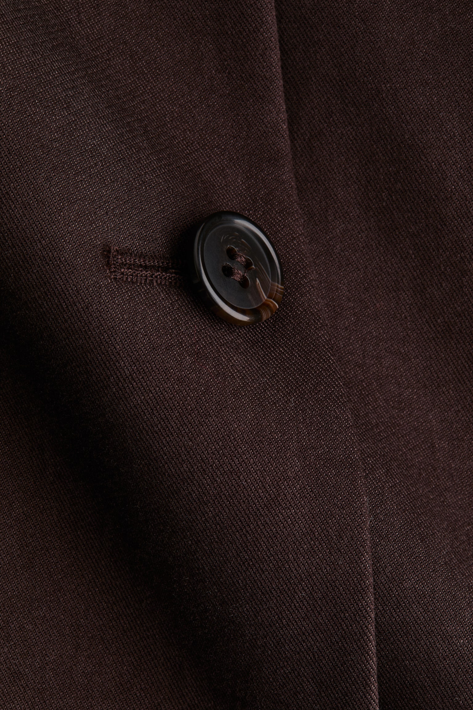 ז'קט טוויל עם שרוולים נפוחים - חום כהה/בז' - 6