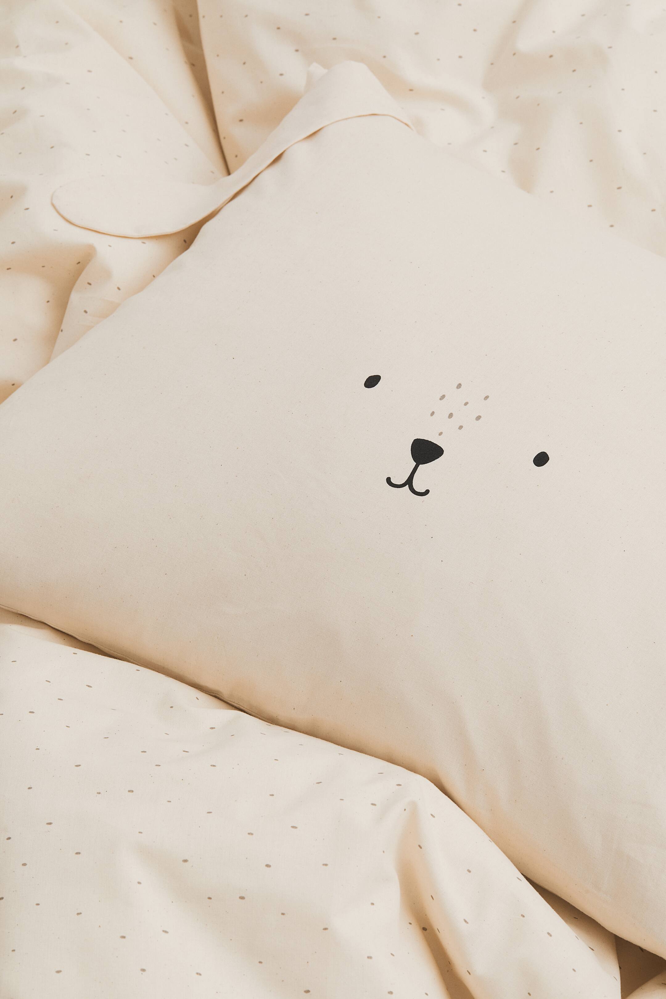 Ampliar la imagen: Set funda de duvet individual - Blanco natural/Conejo - Home All | H&M MX 1