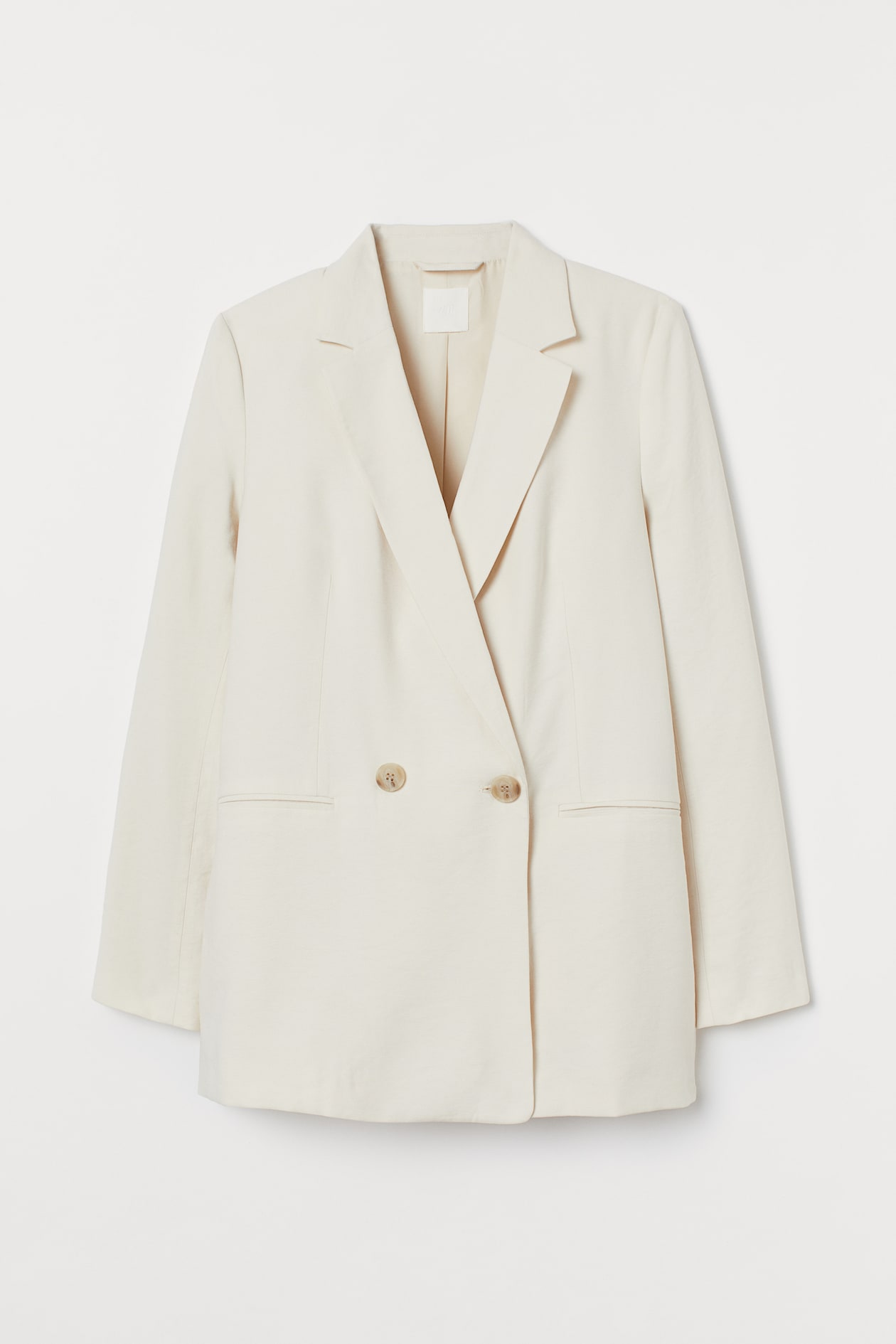 Double-breasted jacket - Long sleeve - Cream - Ladies | H&M GB