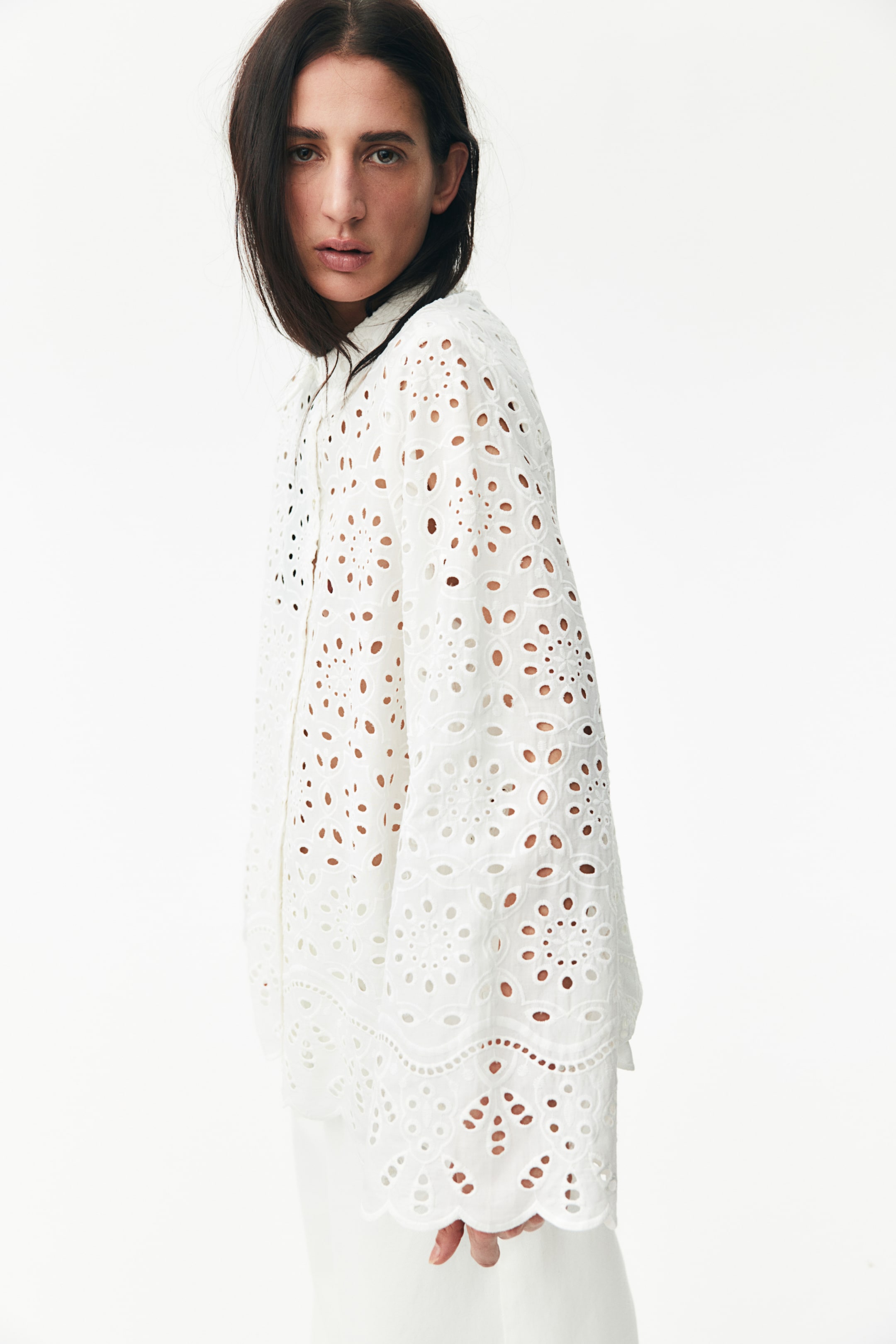 Eyelet Embroidered Shirt