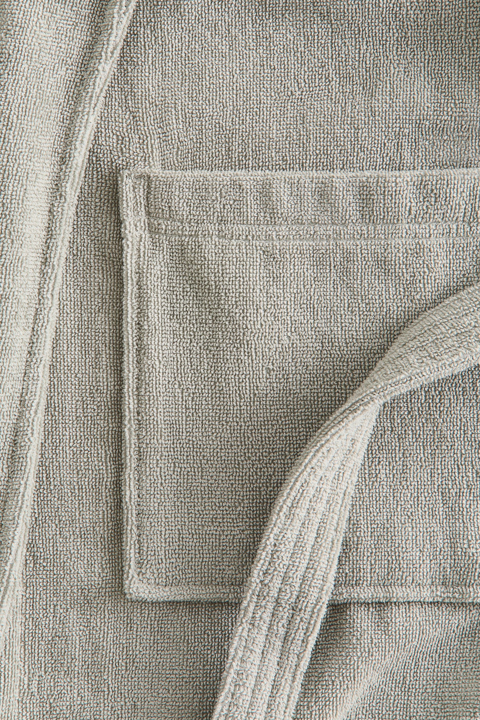 Roupão em algodão turco - Light khaki green/Branco/Azul pó claro/Verde - 4