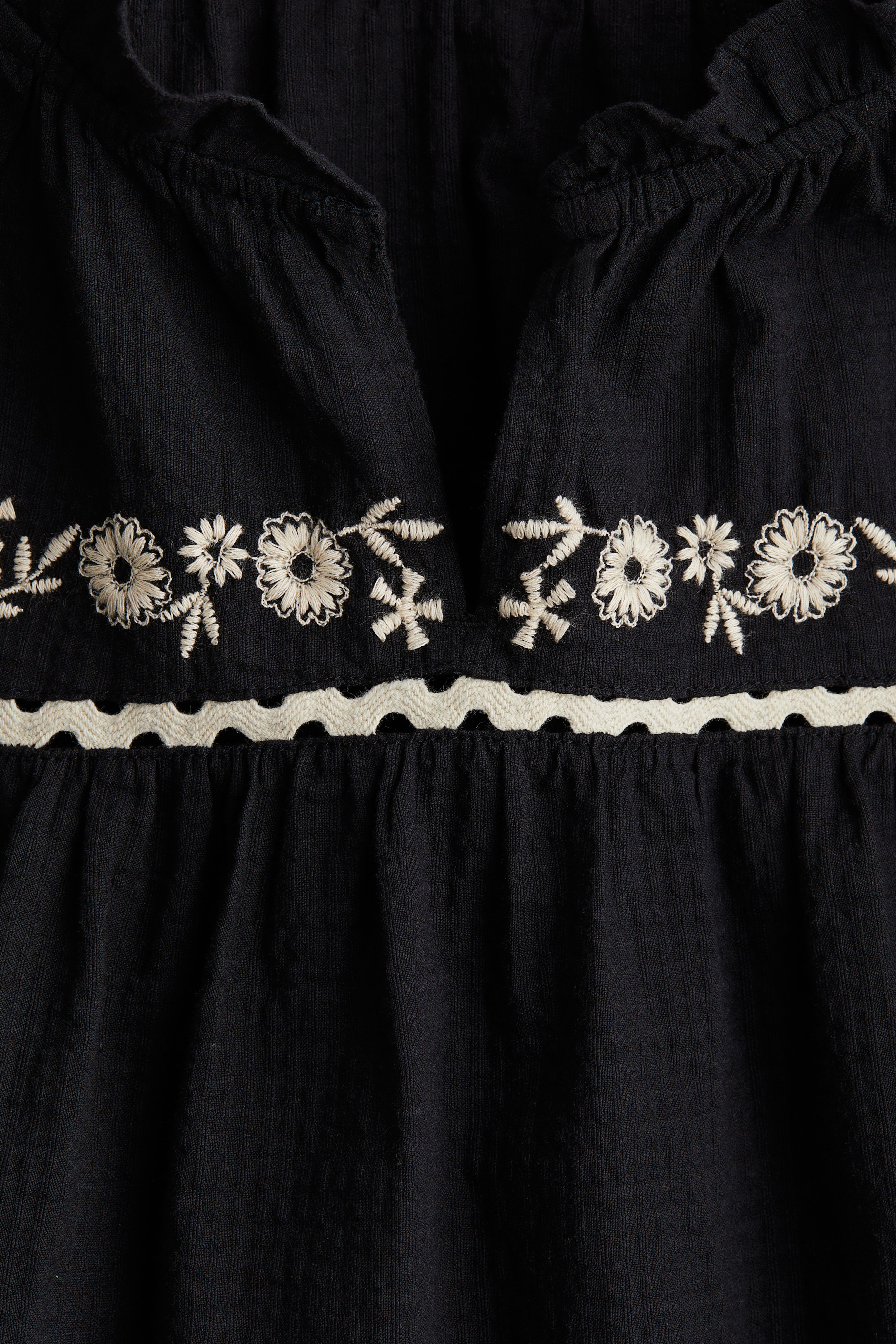 Embroidered cotton blouse
