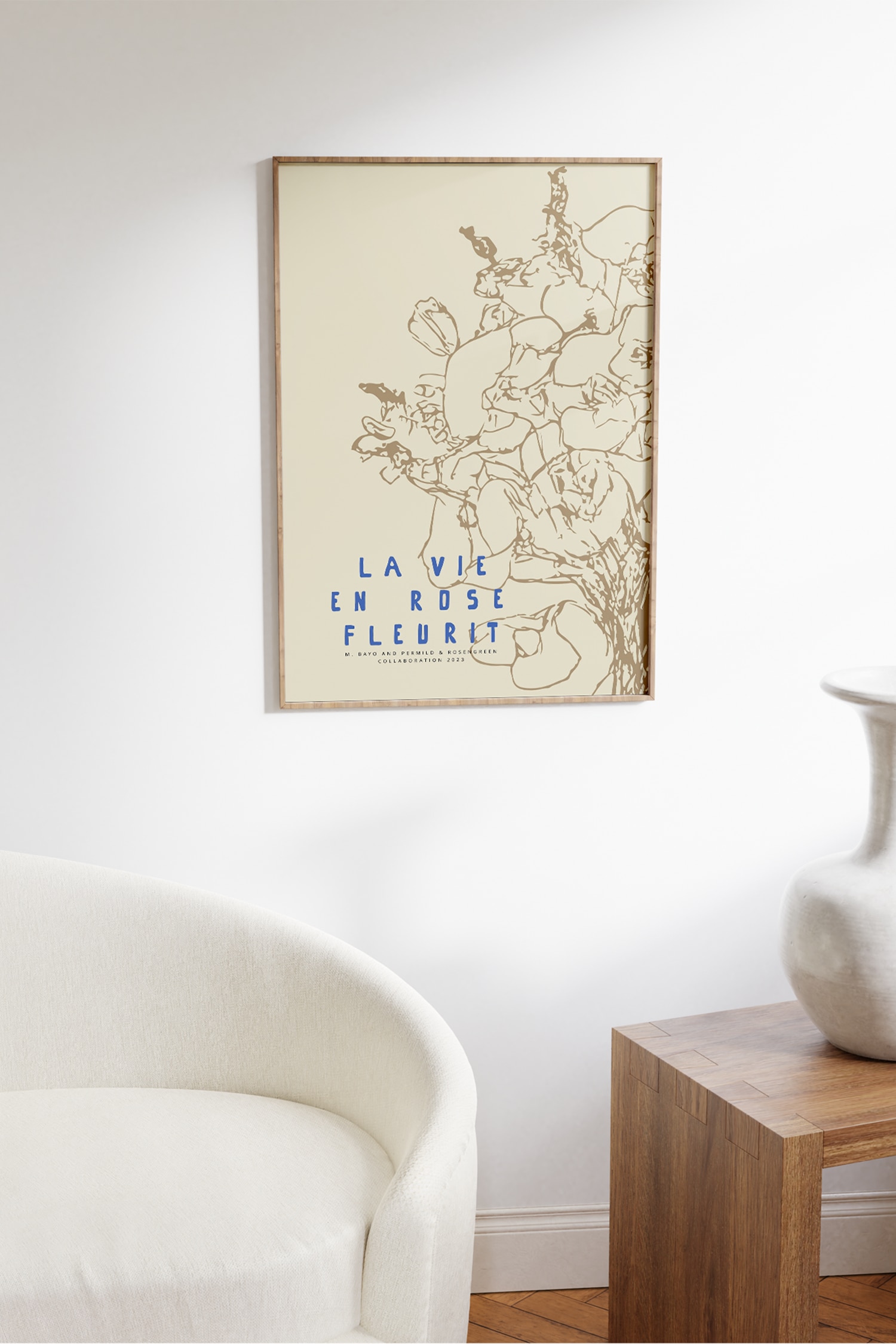 P&r X Marie Bayo - La Vie En Rose - Blue - Beige / Blauw