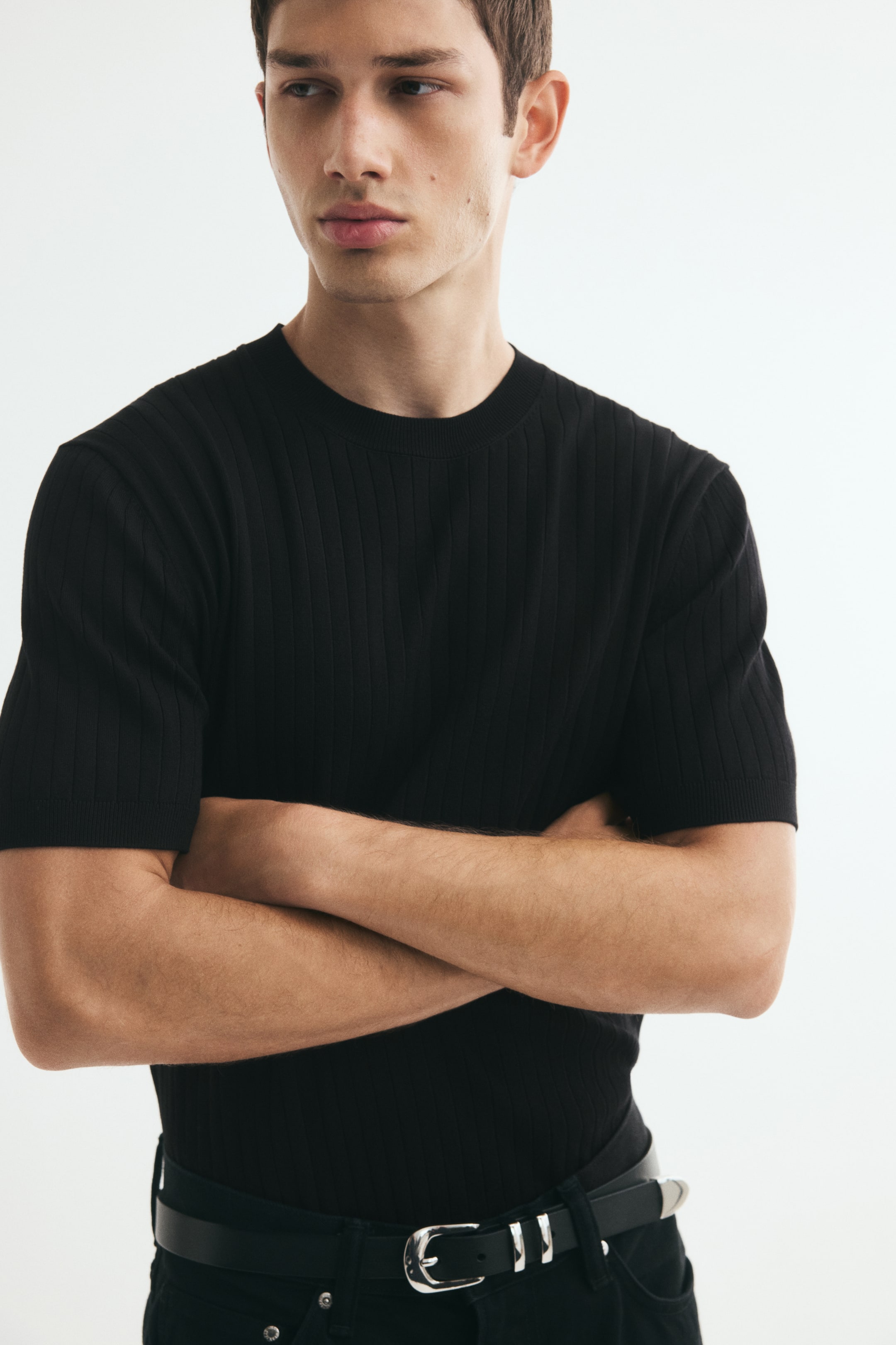 Slim-Fit Knit T-Shirt