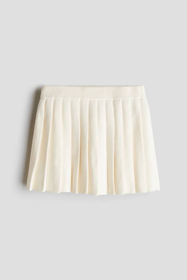 コットンファインニットスカート - クリーム - Kids | H&M JP