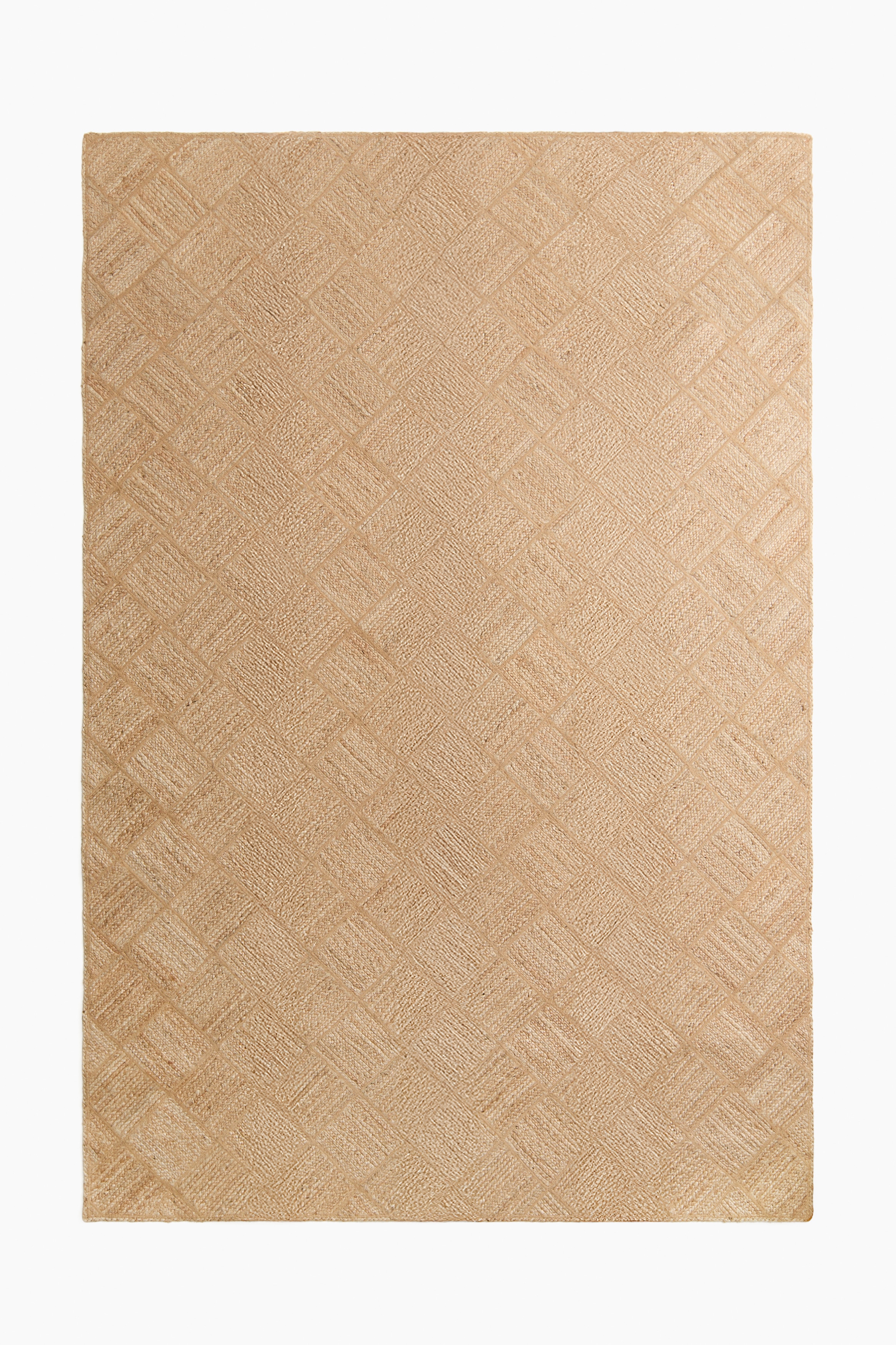 Grand tapis tressé en jute