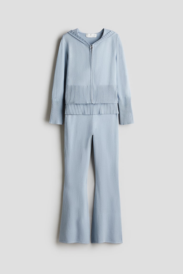 2-piece Fine-Knit Set - Light blue - Kids | H&M US 