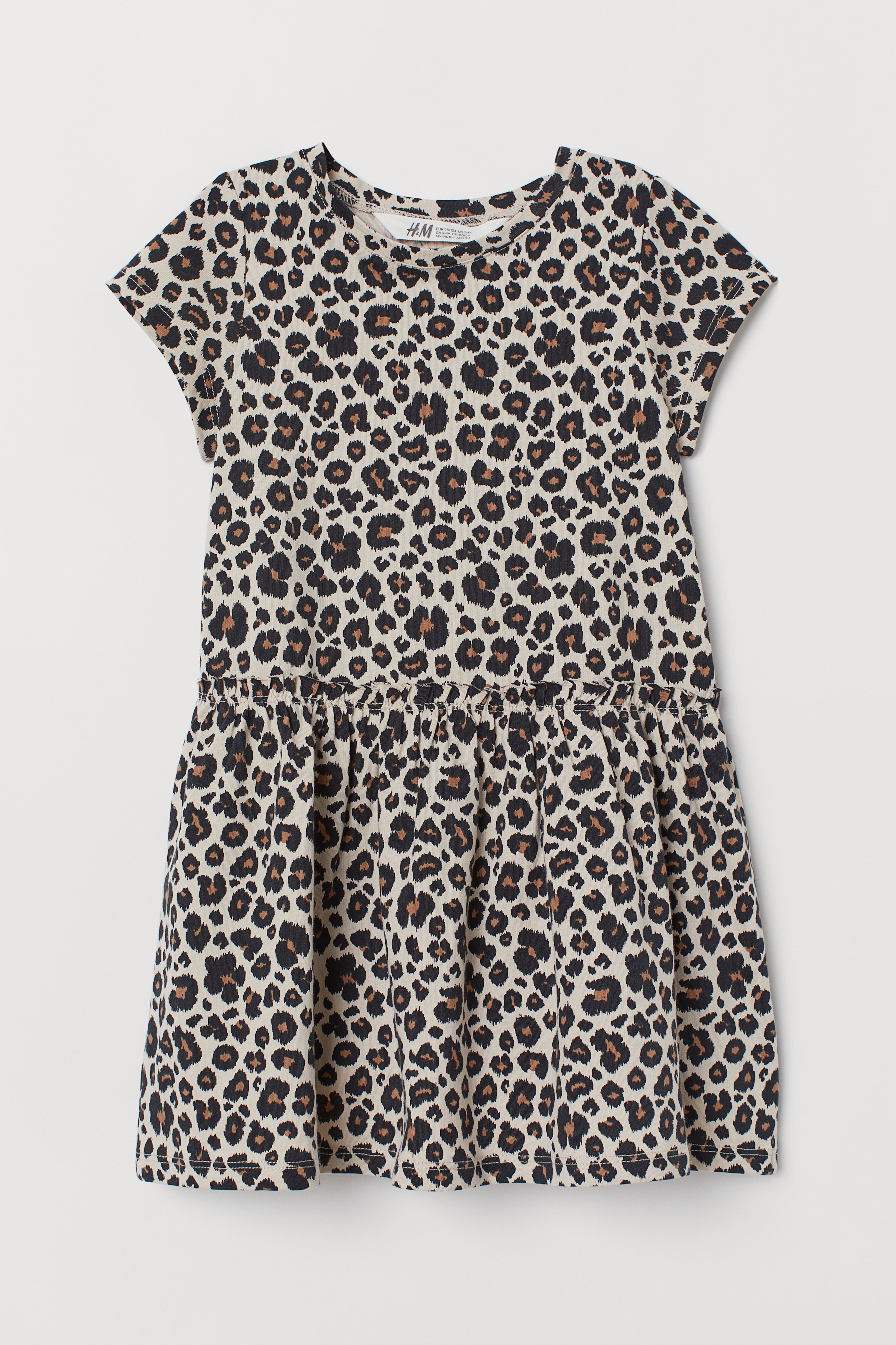 Jersey Dress Light beige leopard print Kids H M CA