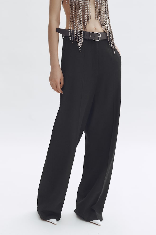 Pantalón sastre de lana - Negro - 3