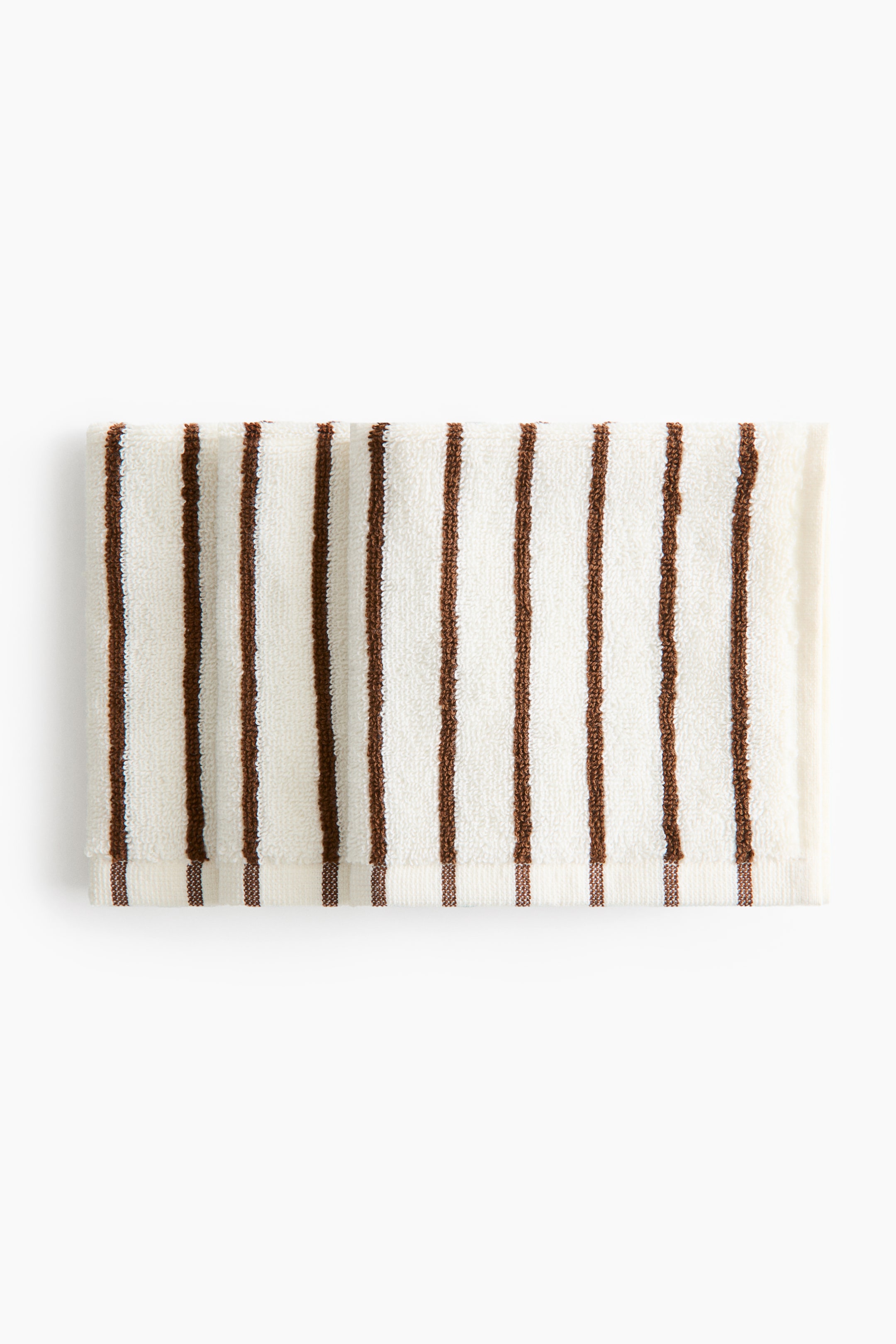 Lot de 3 carrés toilette en coton éponge