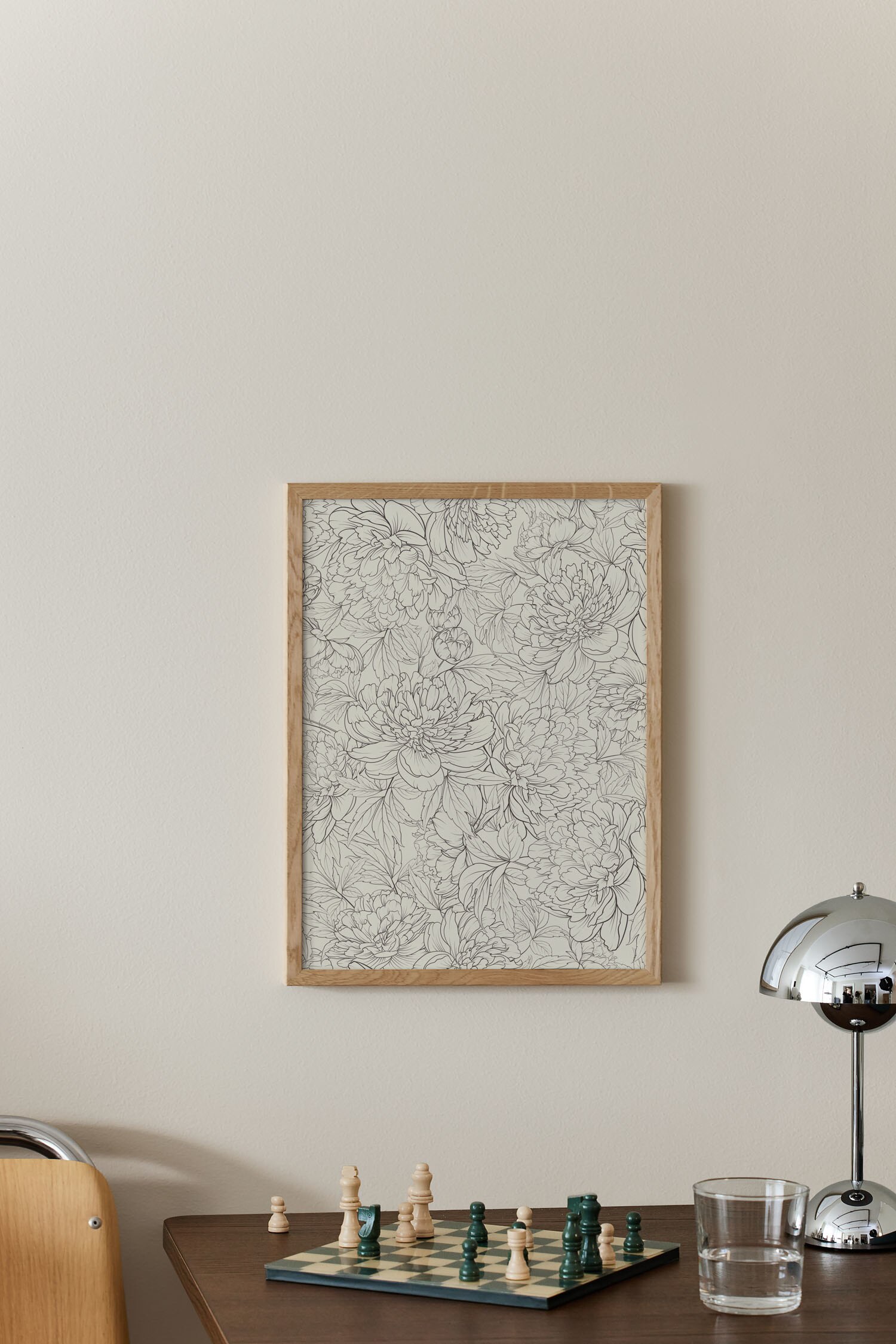Peony Sketch Poster