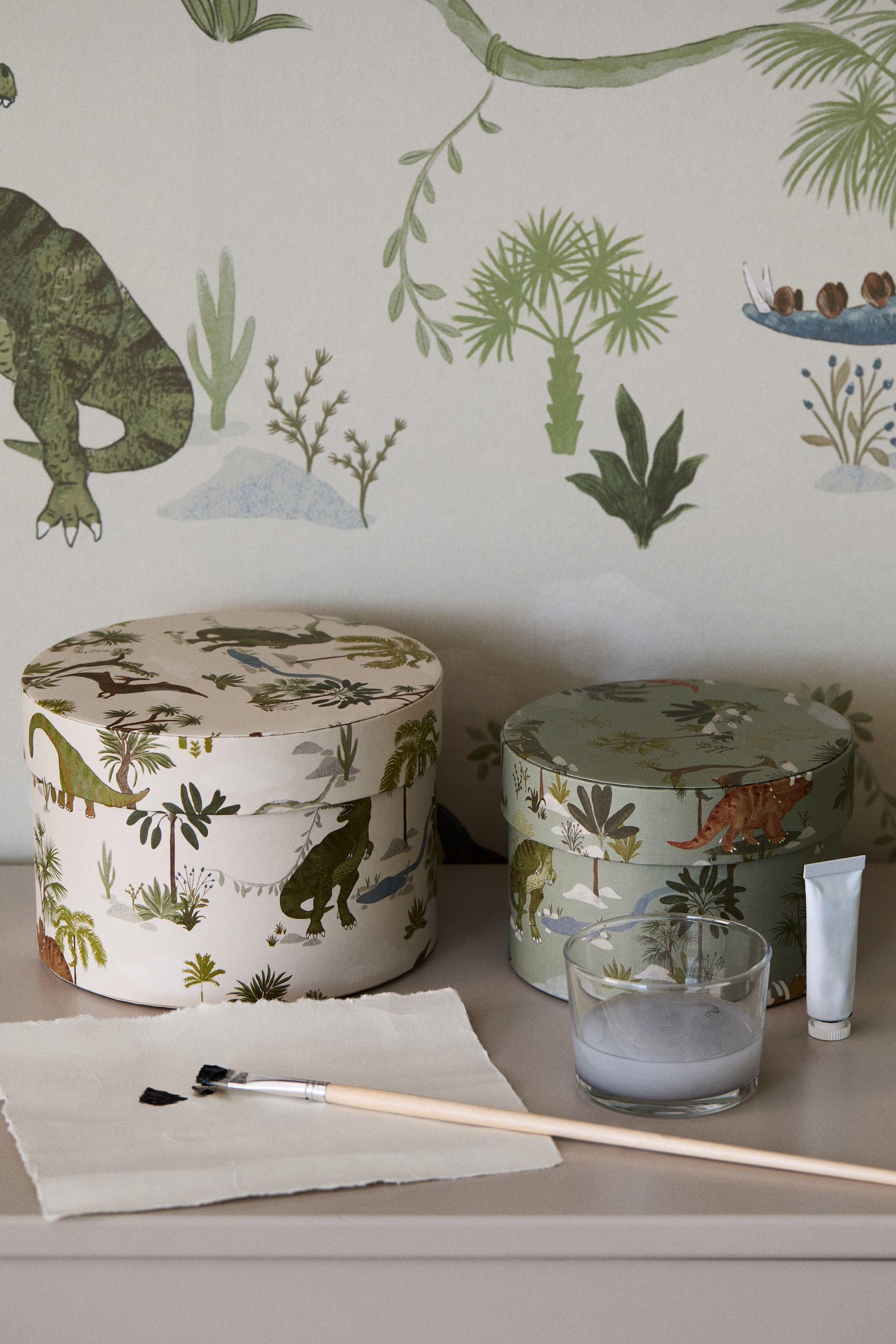 View larger image: 2-piece storage box set - Green/Dinosaurs | H&M GB 1