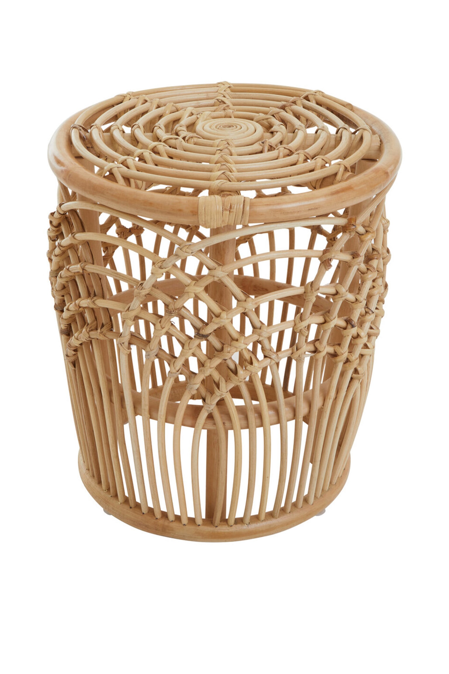 Mataram Rattan Side Table - Natural - 4