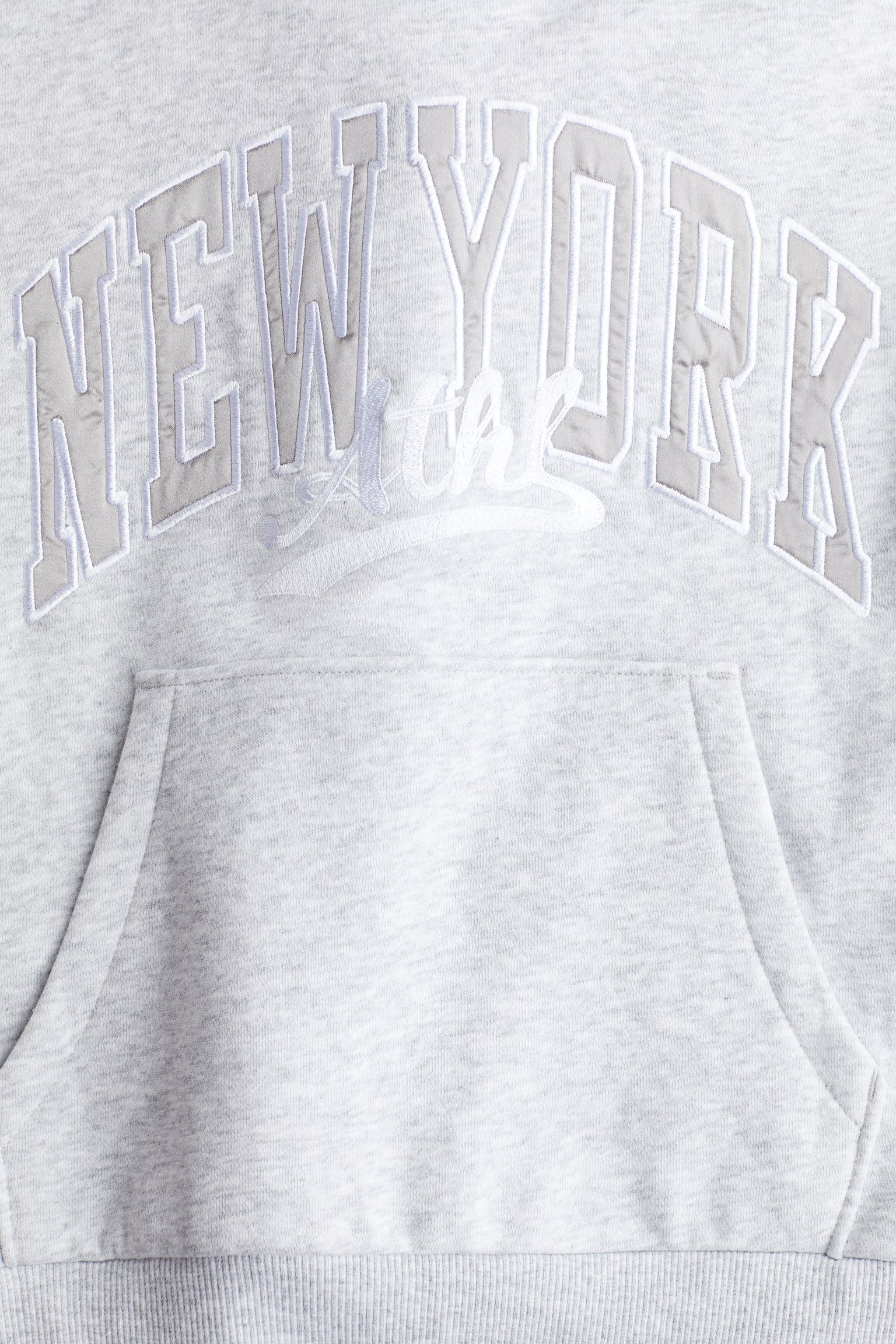 Printed hoodie - Light grey/New York - 2