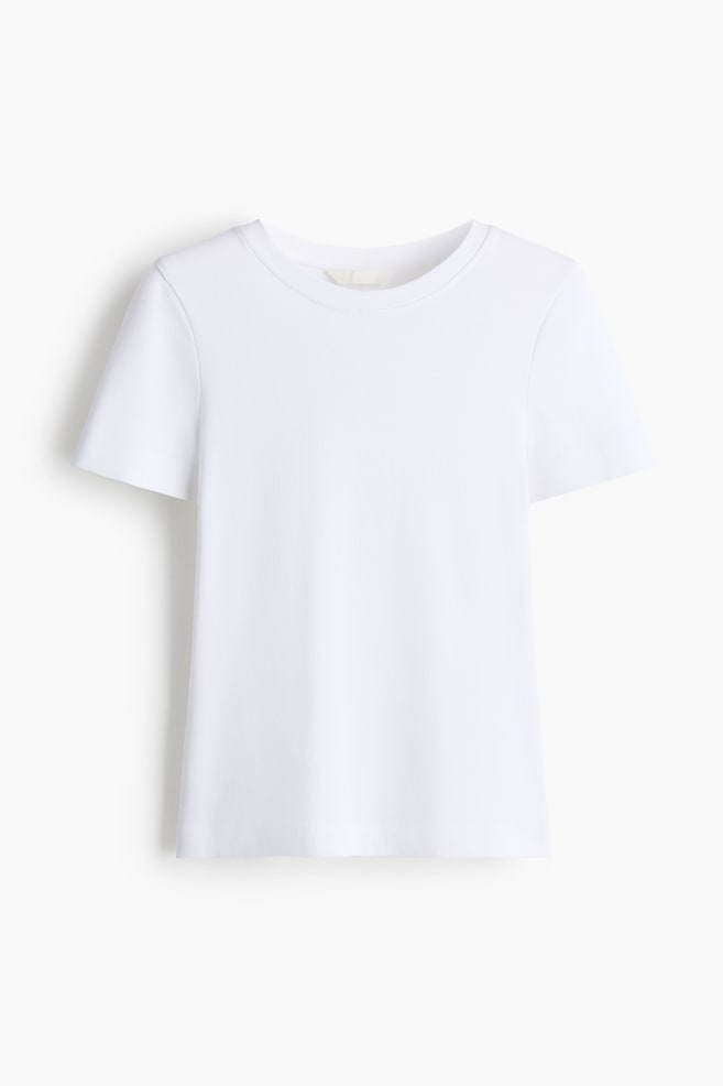 Cotton T-Shirt - White/Black/Dark brown/Pale yellow/Dark dusty pink/Pink/Light dusty gray - 1