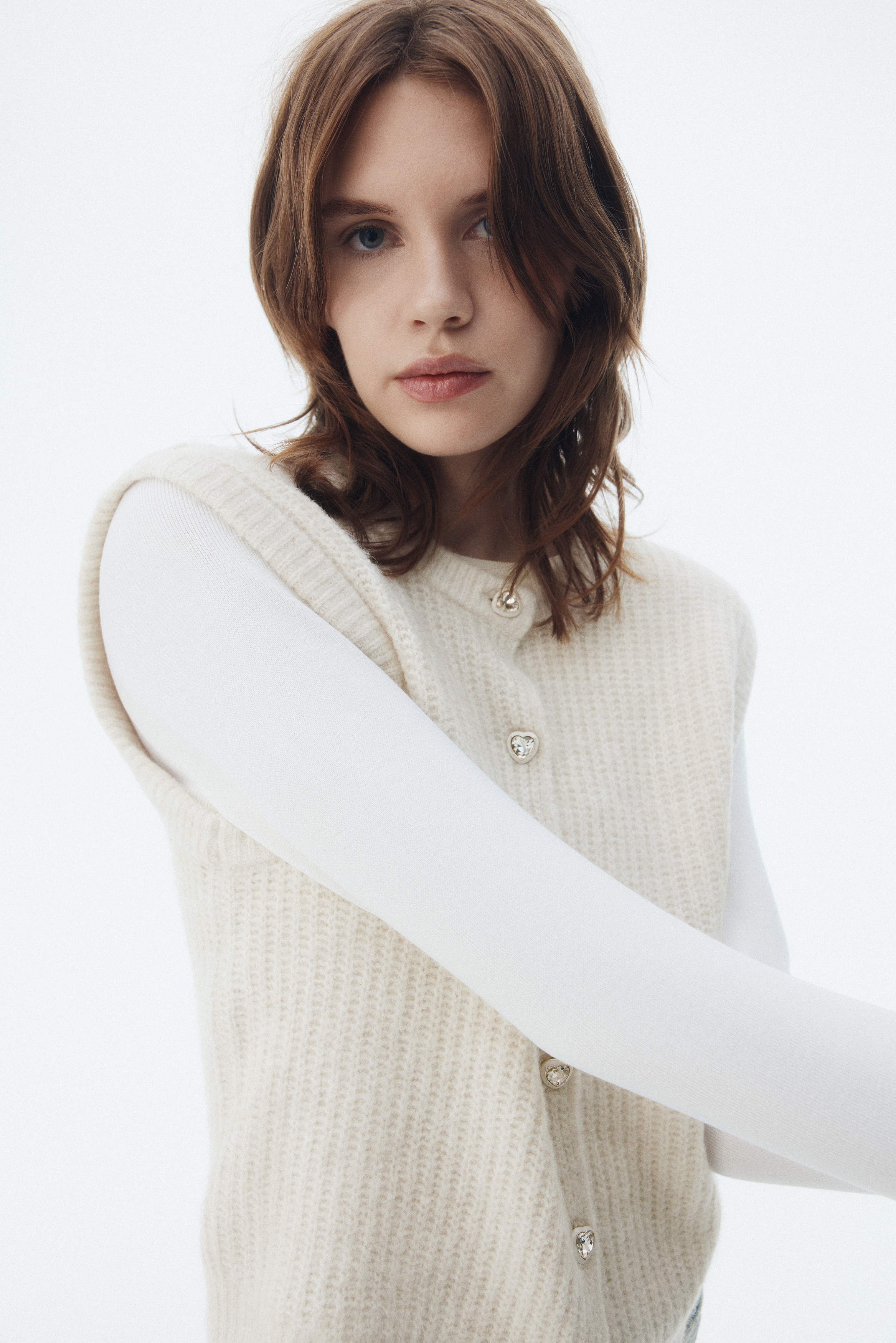 Rib-knit waistcoat