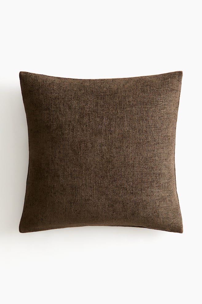 Chenille cushion cover - Dark brown/Dusty mole/Dusty blue/Light greige/Cream/Light grey/Light dusty green - 1