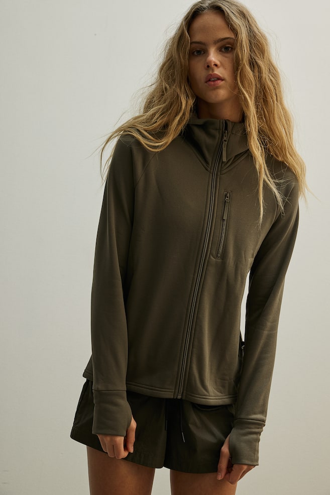 Mid layer jacket - Khaki green/Black - 8