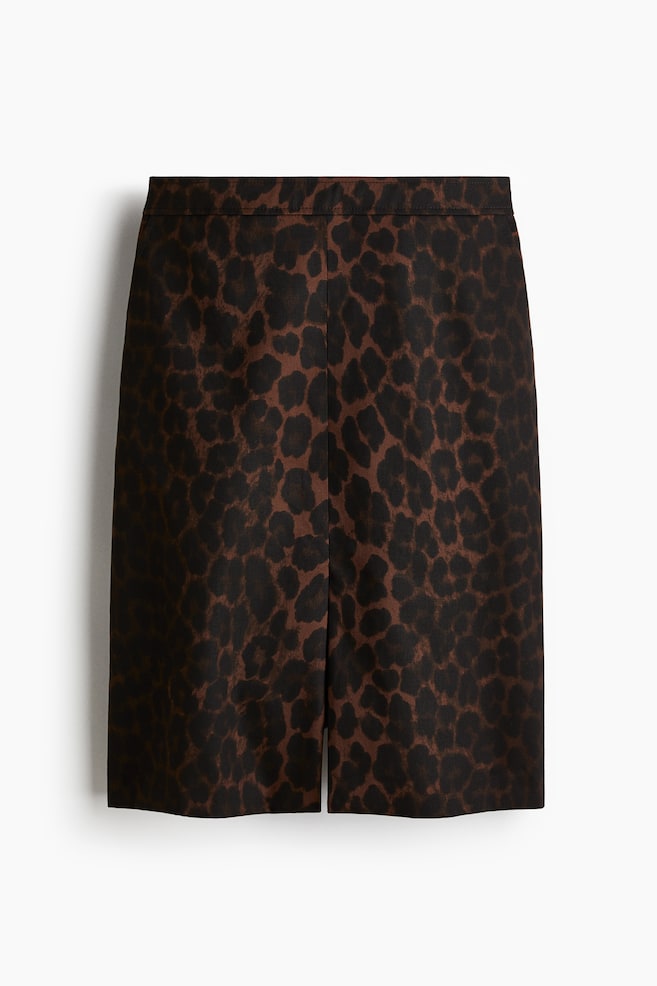 Pencil Skirt - Brown/leopard print/Khaki green/Black - 1