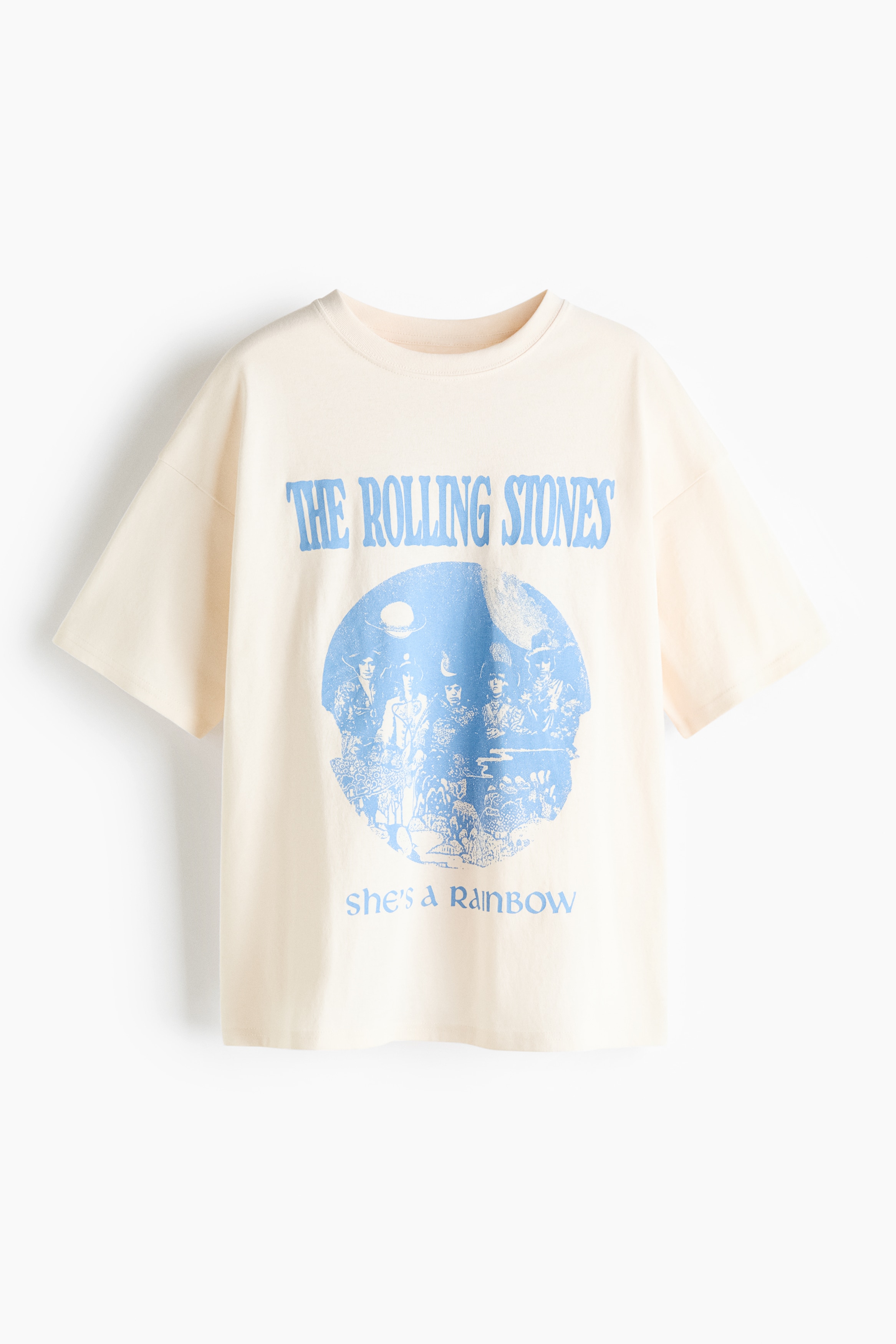 Camiseta oversize estampada - Crema/The Rolling Stones/Crema/Condé Nast Traveller/Blanco/Condé Nast Glamour/Crema/Nice/Amarillo/Hotel Nuevo Mundo/Negro/Condé Nast Glamour/Blanco/Condé Nast Traveller/Gris oscuro/Pink Floyd/Beige claro/Sabrina Carpenter/Rojo frambuesa/Primal Scream