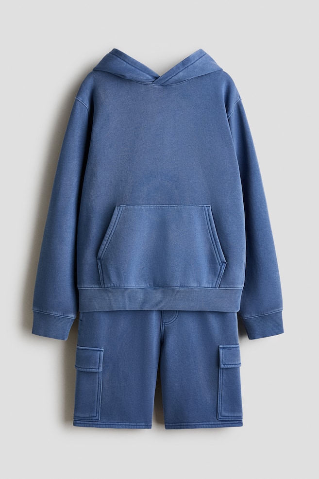 2-piece sweatshirt set - Blue/Washed/Navy blue/Tie-dye - 1
