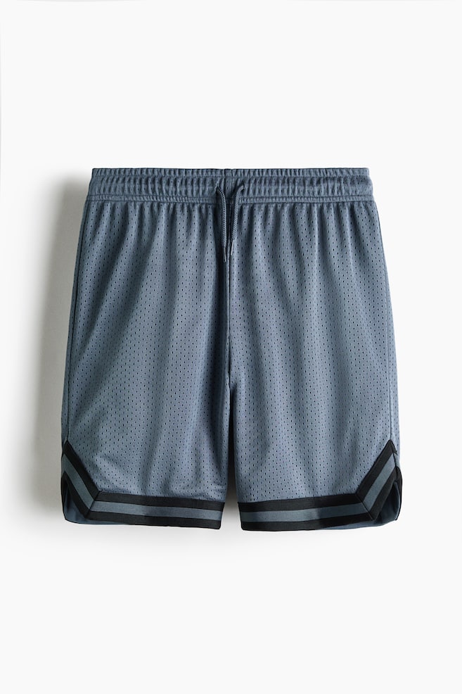 Basketball shorts with DryMove™ - Medium dusty blue/Black/Dark blue/Black/Green/Colour block - 1