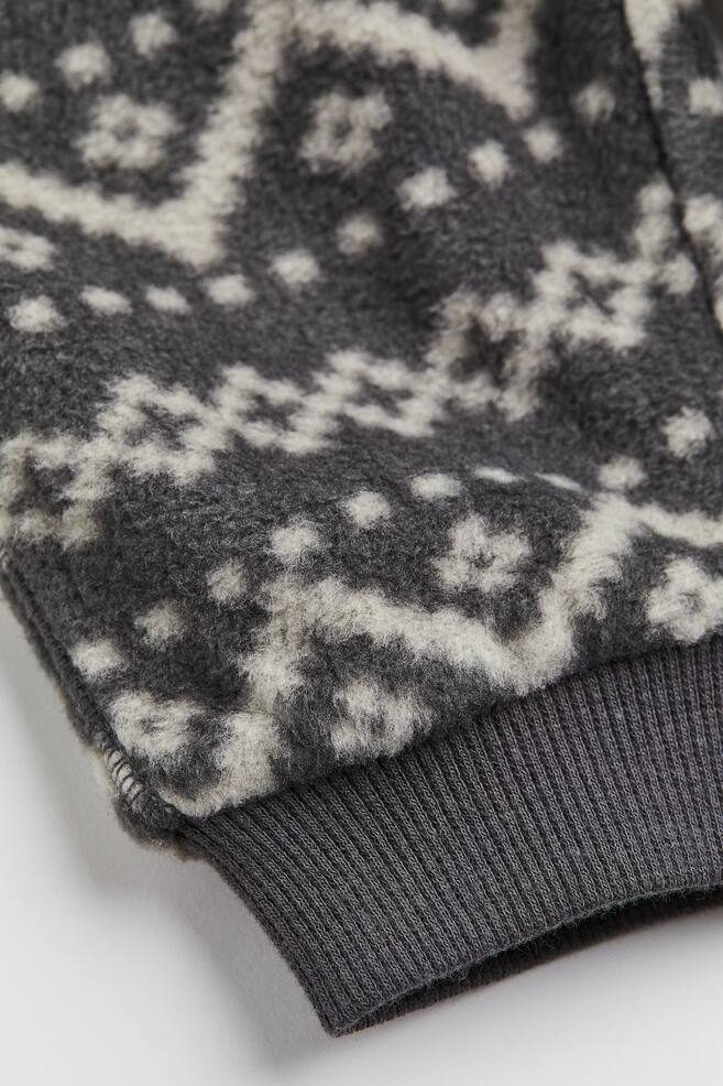 2-piece fleece set - Dark grey/Patterned/Dark grey/Block-coloured - 2