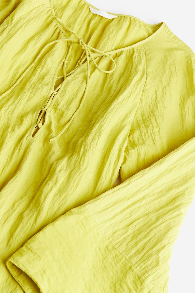 Crinkled tunic dress - Yellow - 3