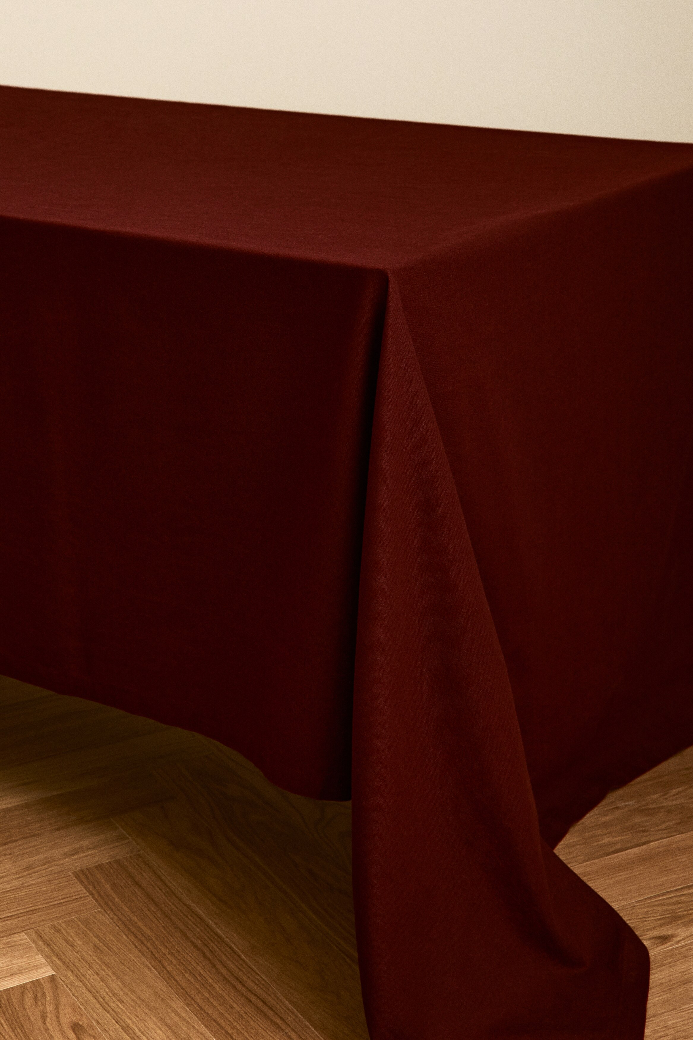 Linen-Blend Tablecloth - Burgundy/Beige/Taupe/Dusty blue/White