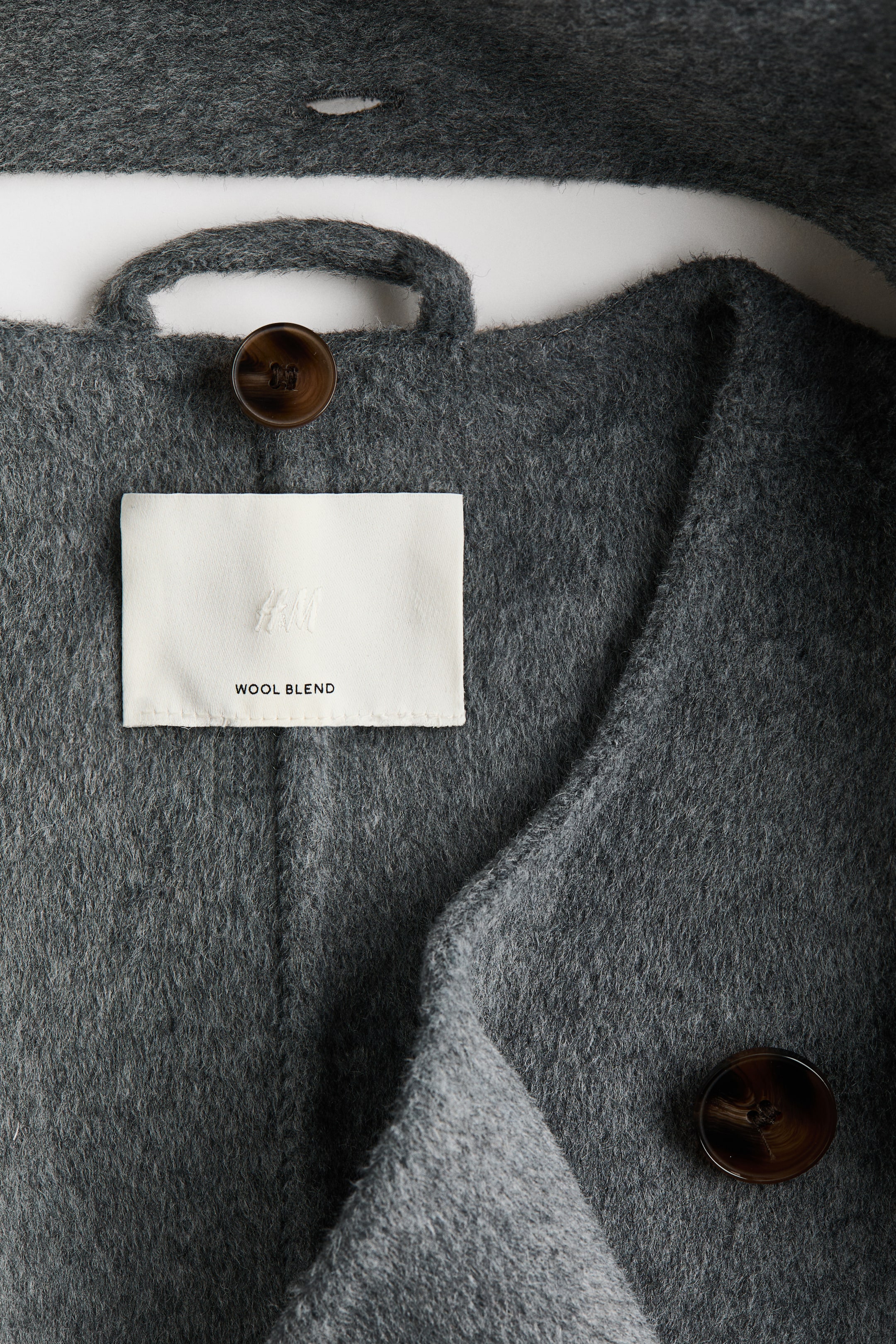 Προβολή μεγαλύτερης εικόνας: Χειροποίητο παλτό από σύμμεικτο μαλλί - Γκρι - Ladies | H&M GR 9