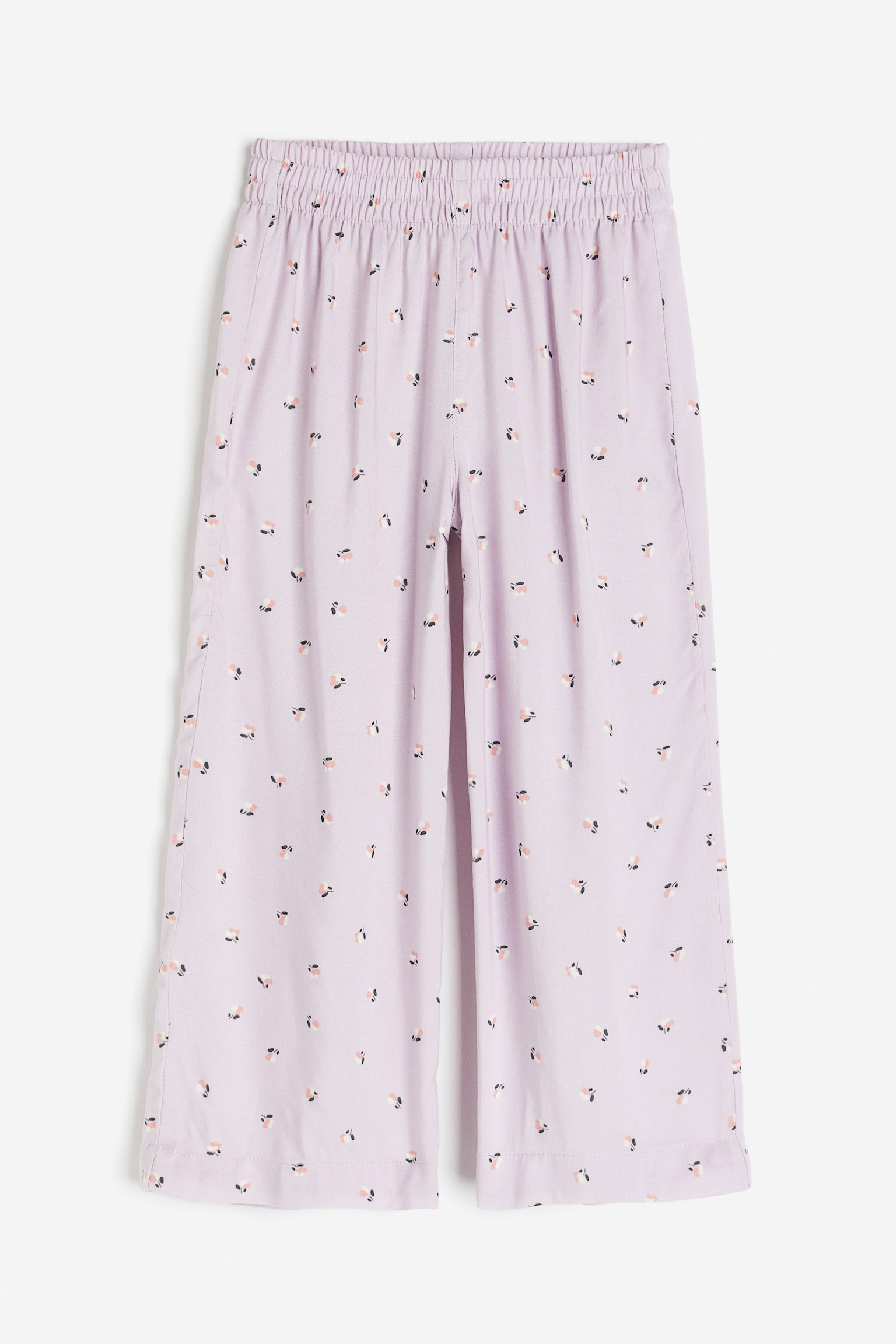 Pull-on trousers - Light purple/Floral - 1