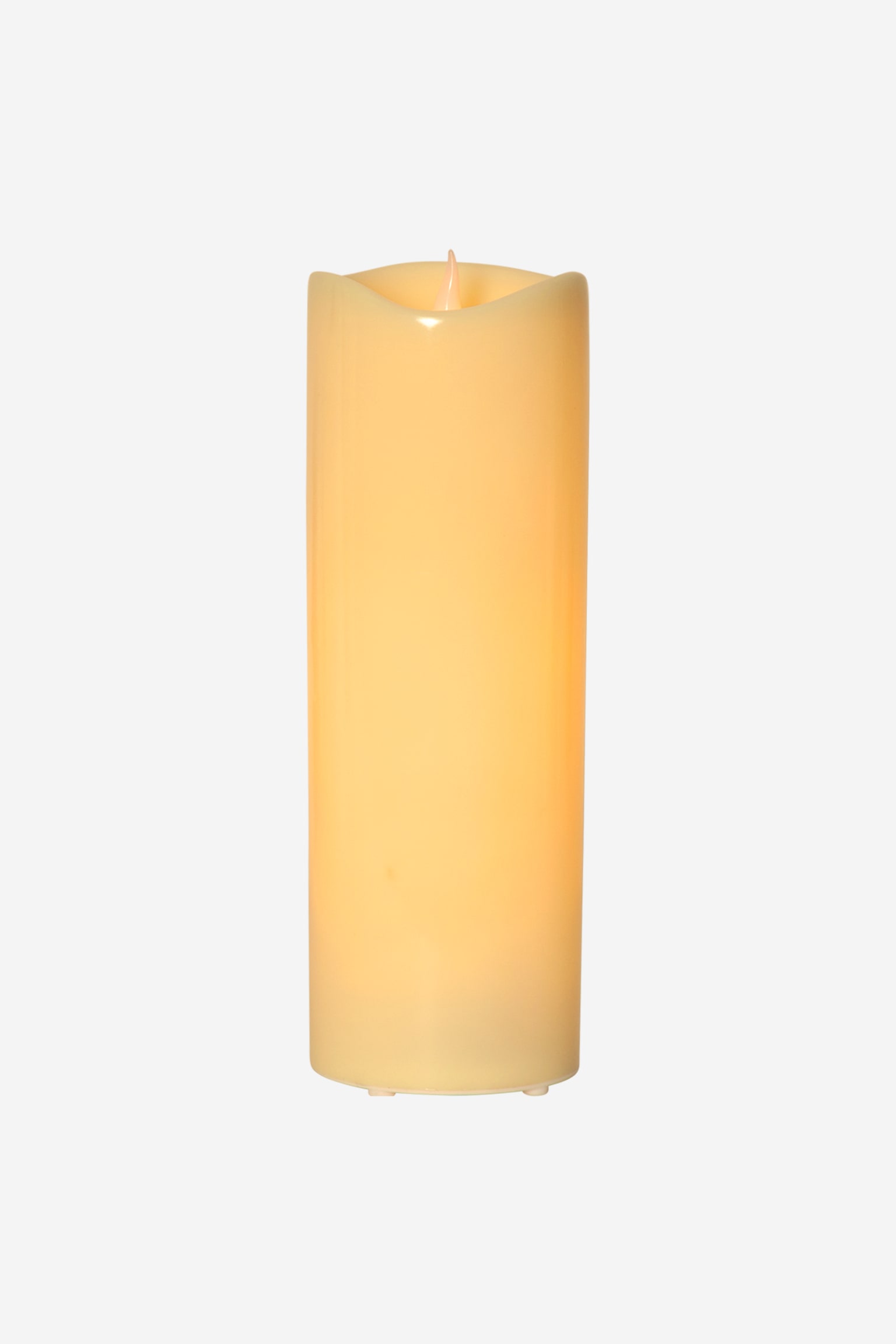 Led-stumpenkerze Grande 38 cm Drinnen/draußen - Beige