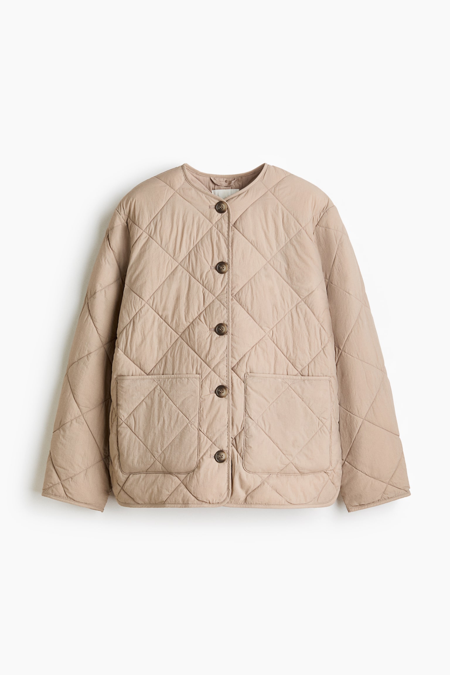 THERMOLITE® Quilted scarf-detail jacket - Beige - 8