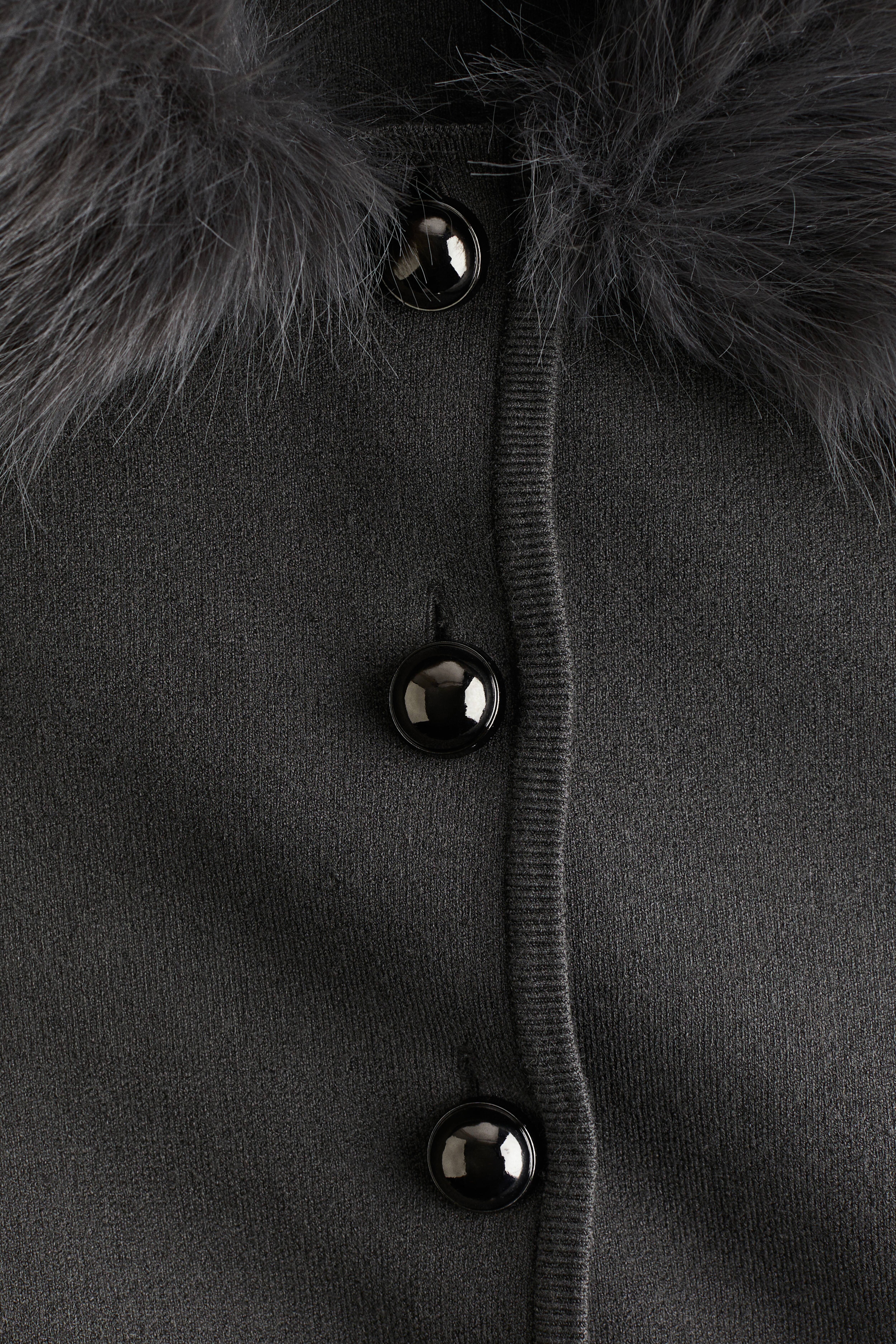 Fine-Knit Cardigan with Collar