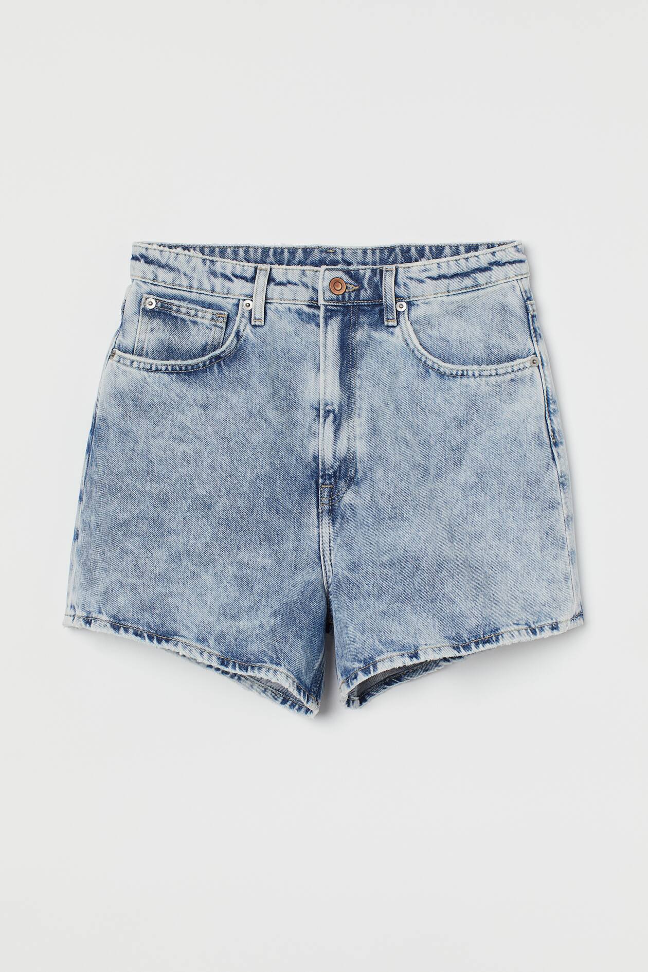 Denim Shorts - Regular waist - Short - Light denim blue - Ladies | H&M US