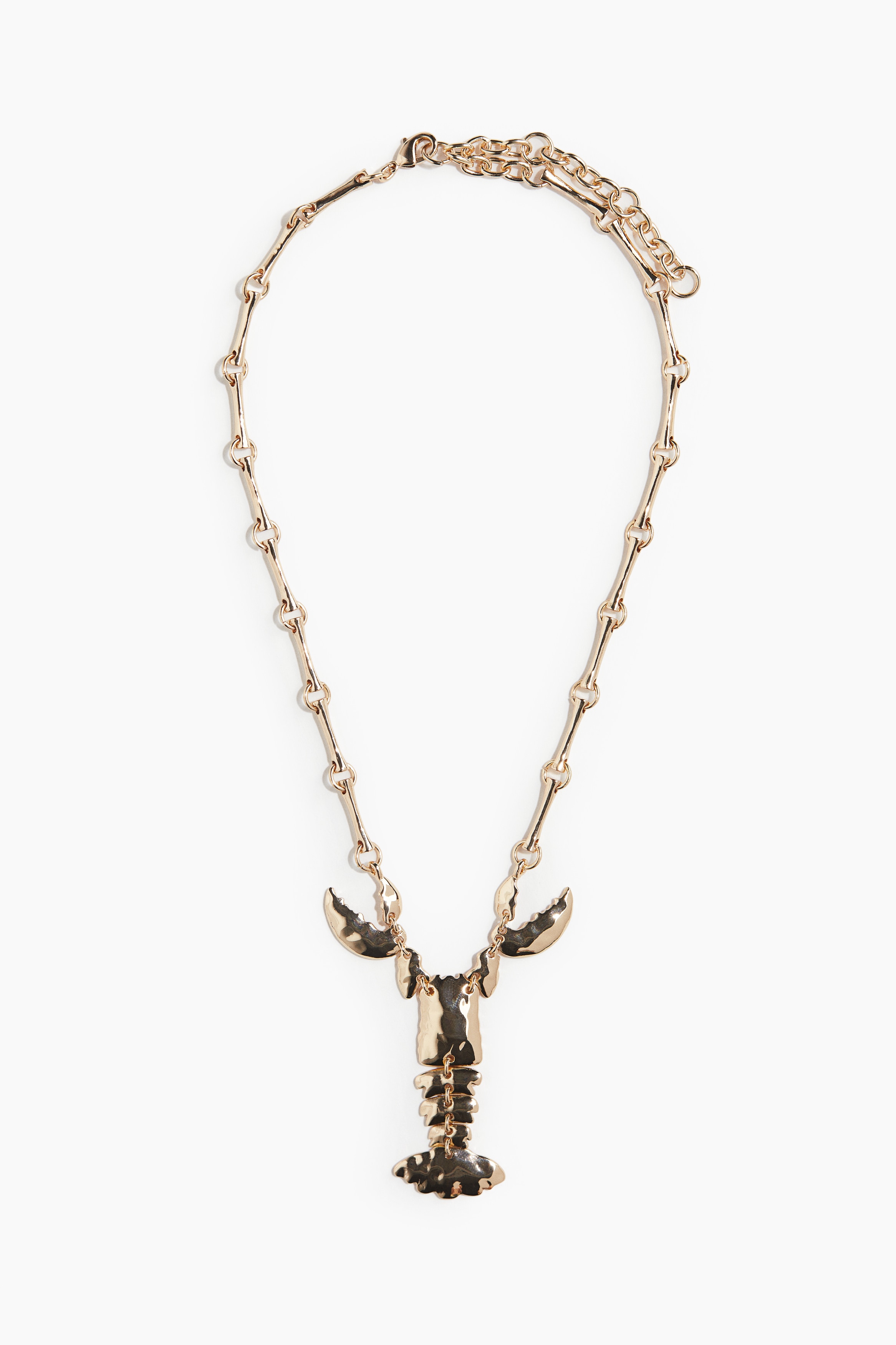 Crayfish-pendant necklace - Gold-coloured
