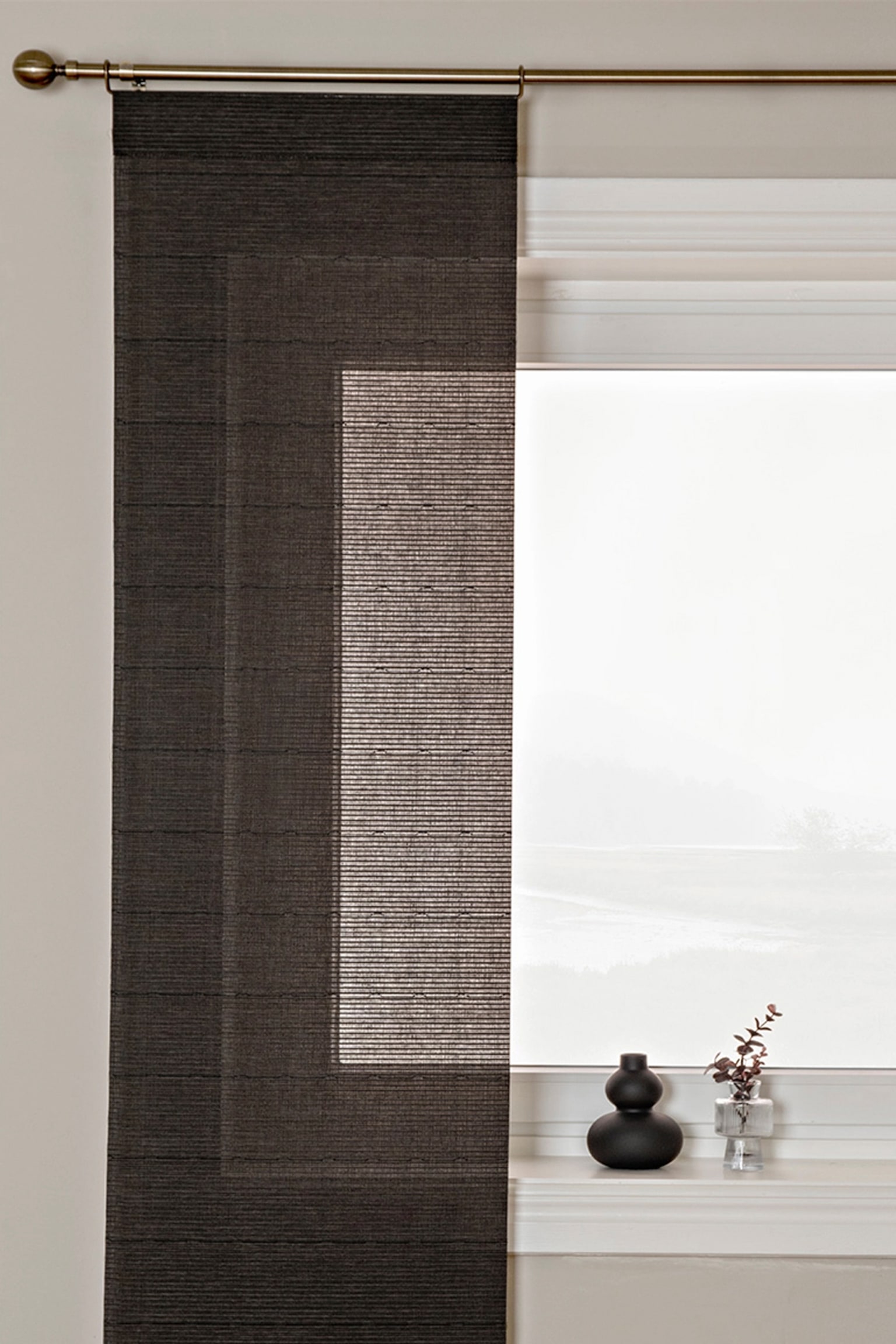 1er-pack Schiebevorhang Peate - Dunkel Braun/Braun - 1