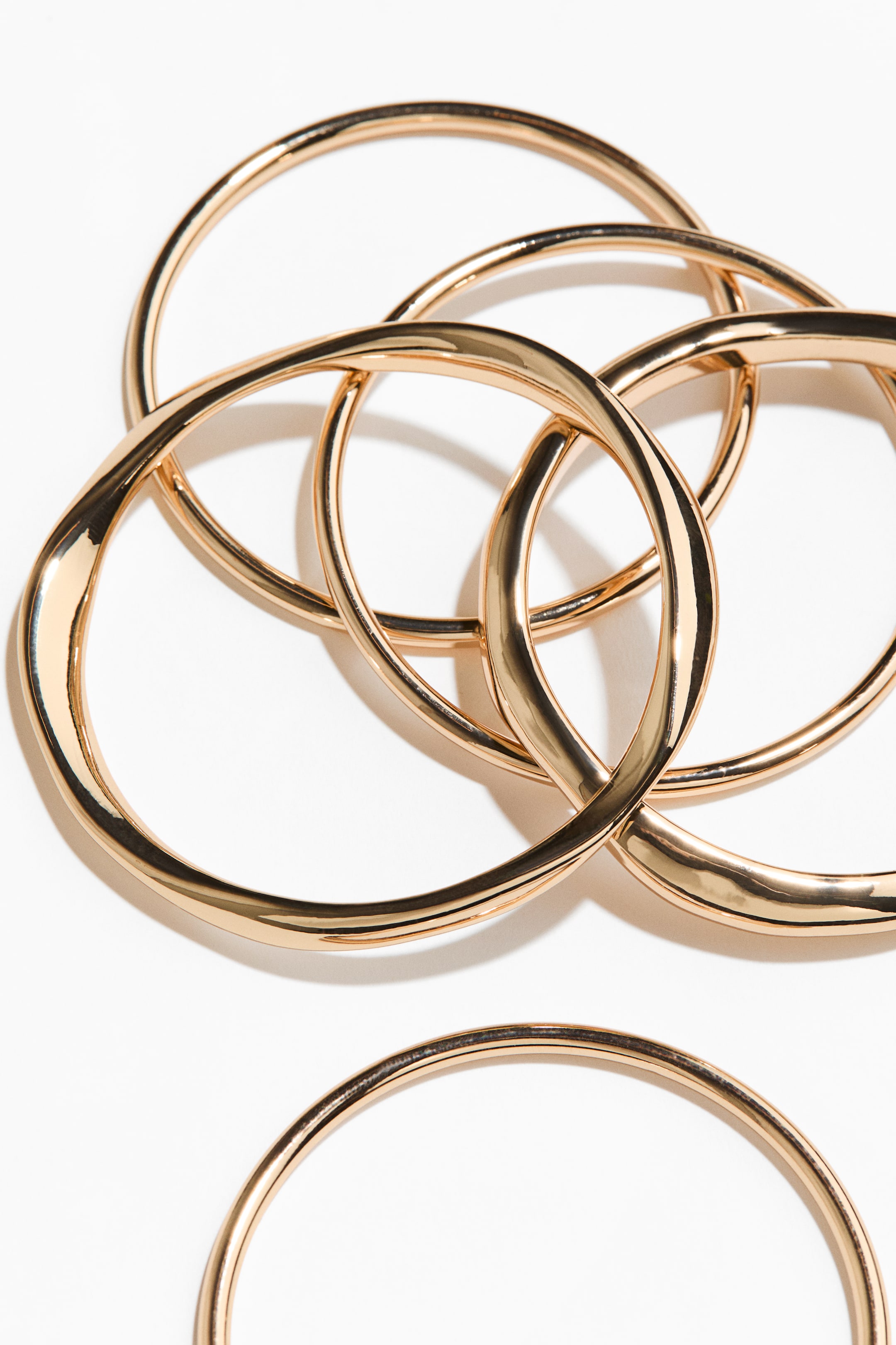 5-Pack Metal Bangle Bracelets