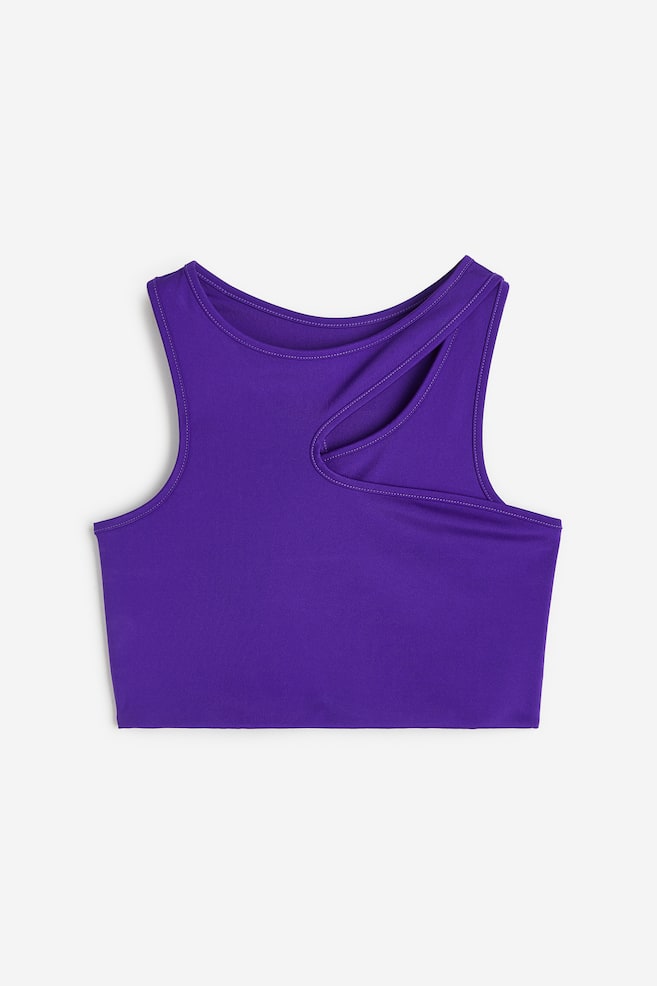 DryMove™ Medium Support Sports bra - Dark purple/Black/Teal/Light beige - 2
