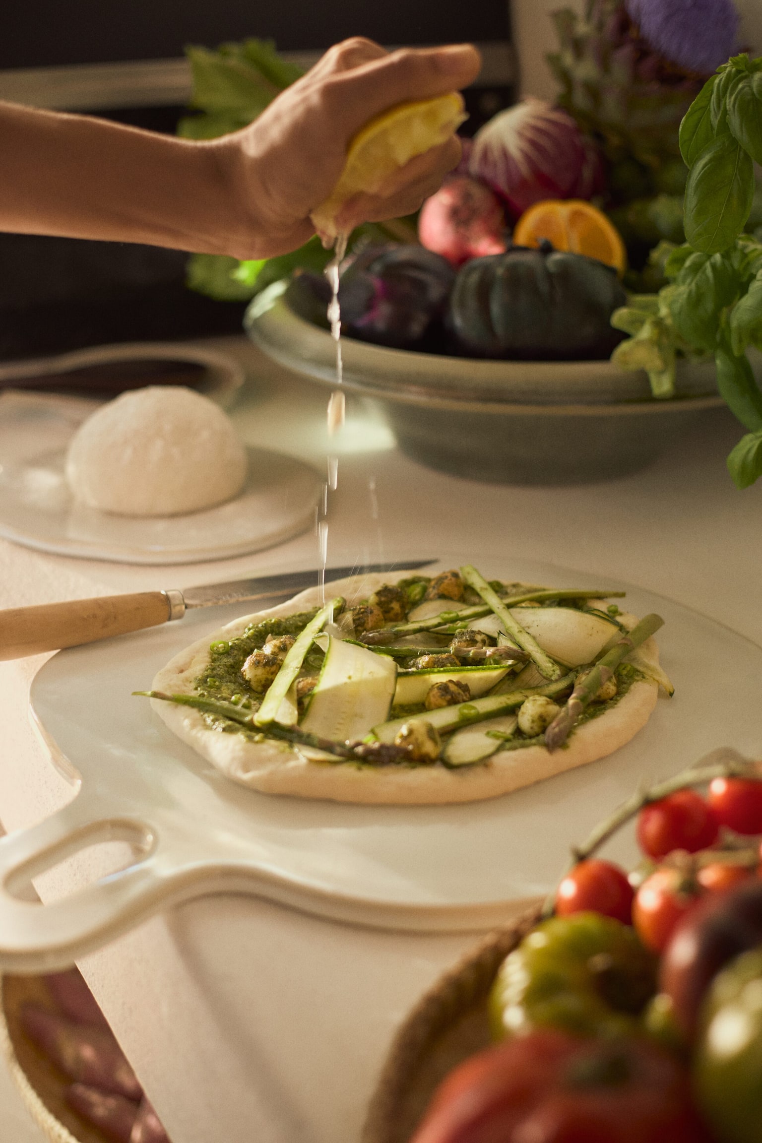 Extra-large stoneware serving board - Hvid - 4