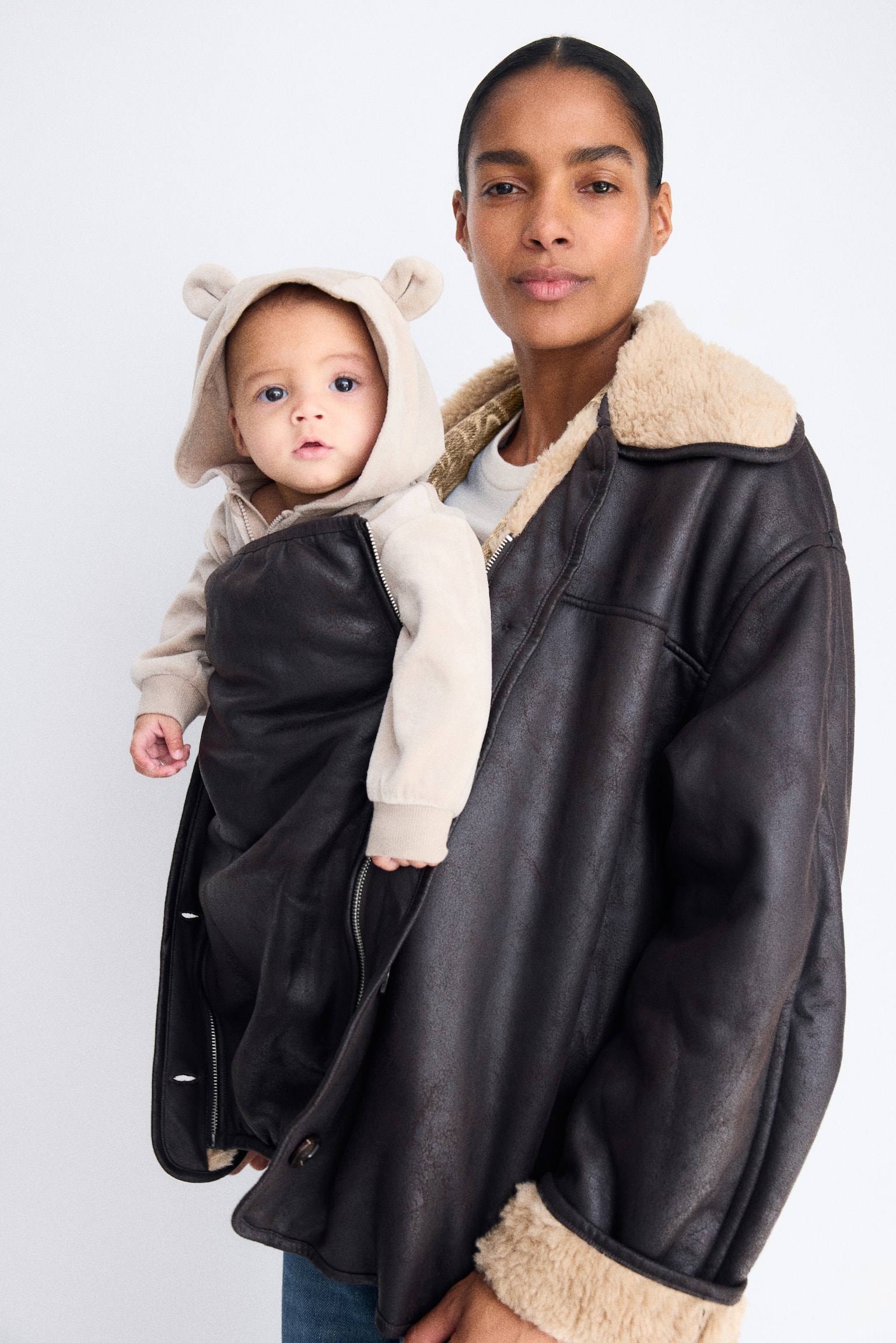 Женская куртка H&M Mama Before & After Babywearing, цвет: Тёмный коричневый — фото 7