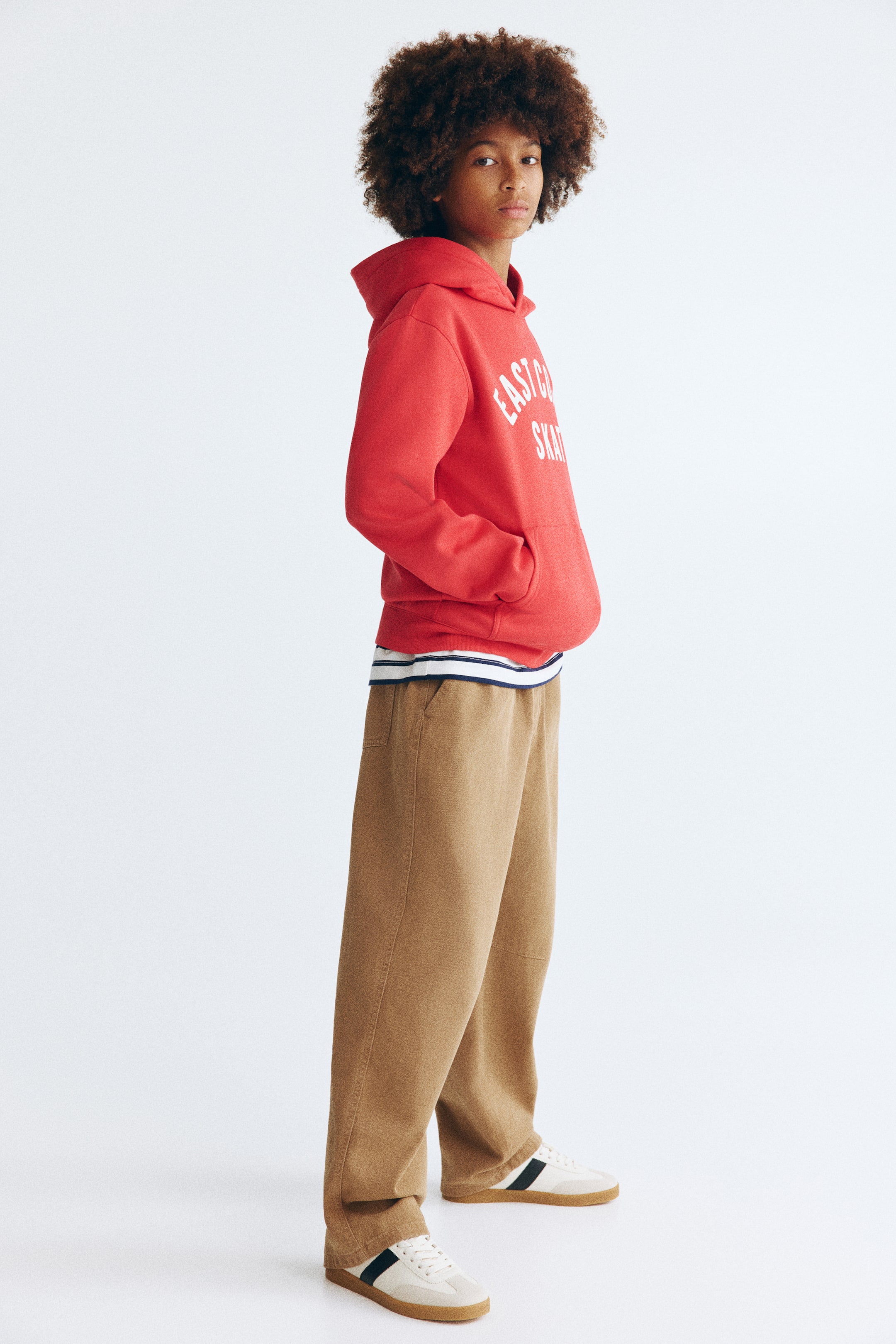 Детские брюки H&M Cotton twill joggers — фото 3