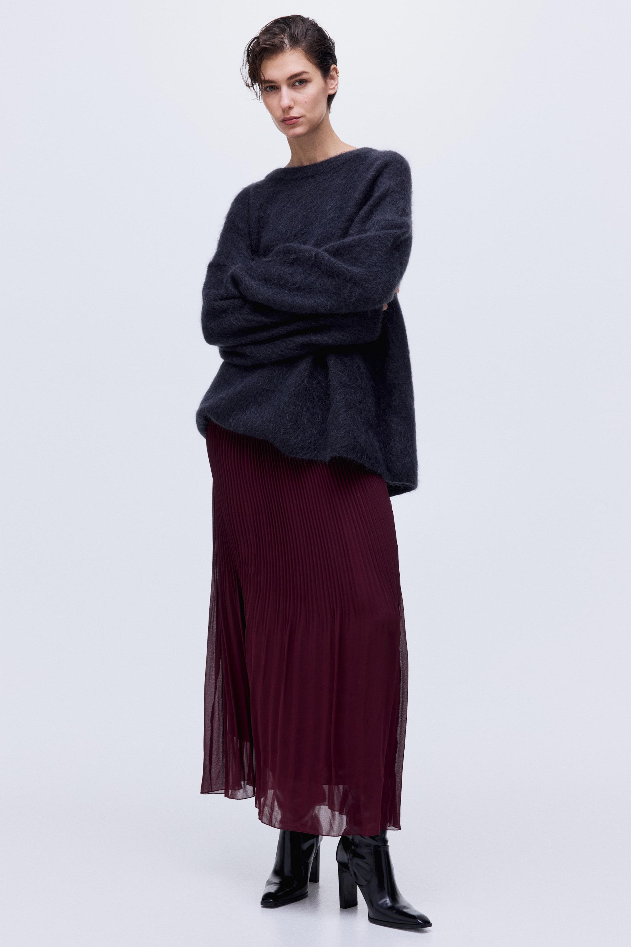 Pleated Chiffon Skirt
