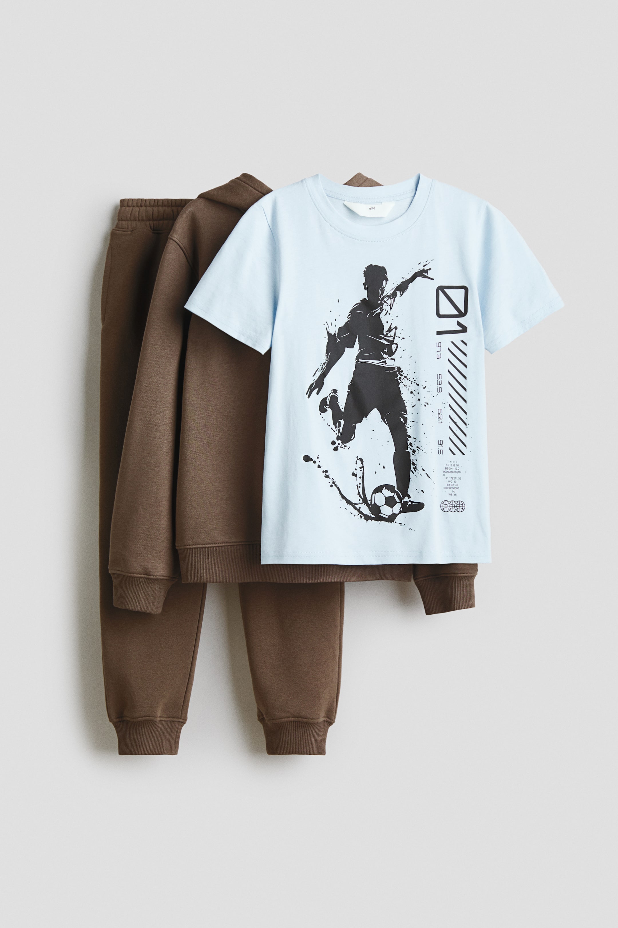 View larger image: 3-piece set - Brown/Football - Kids | H&M IN 1