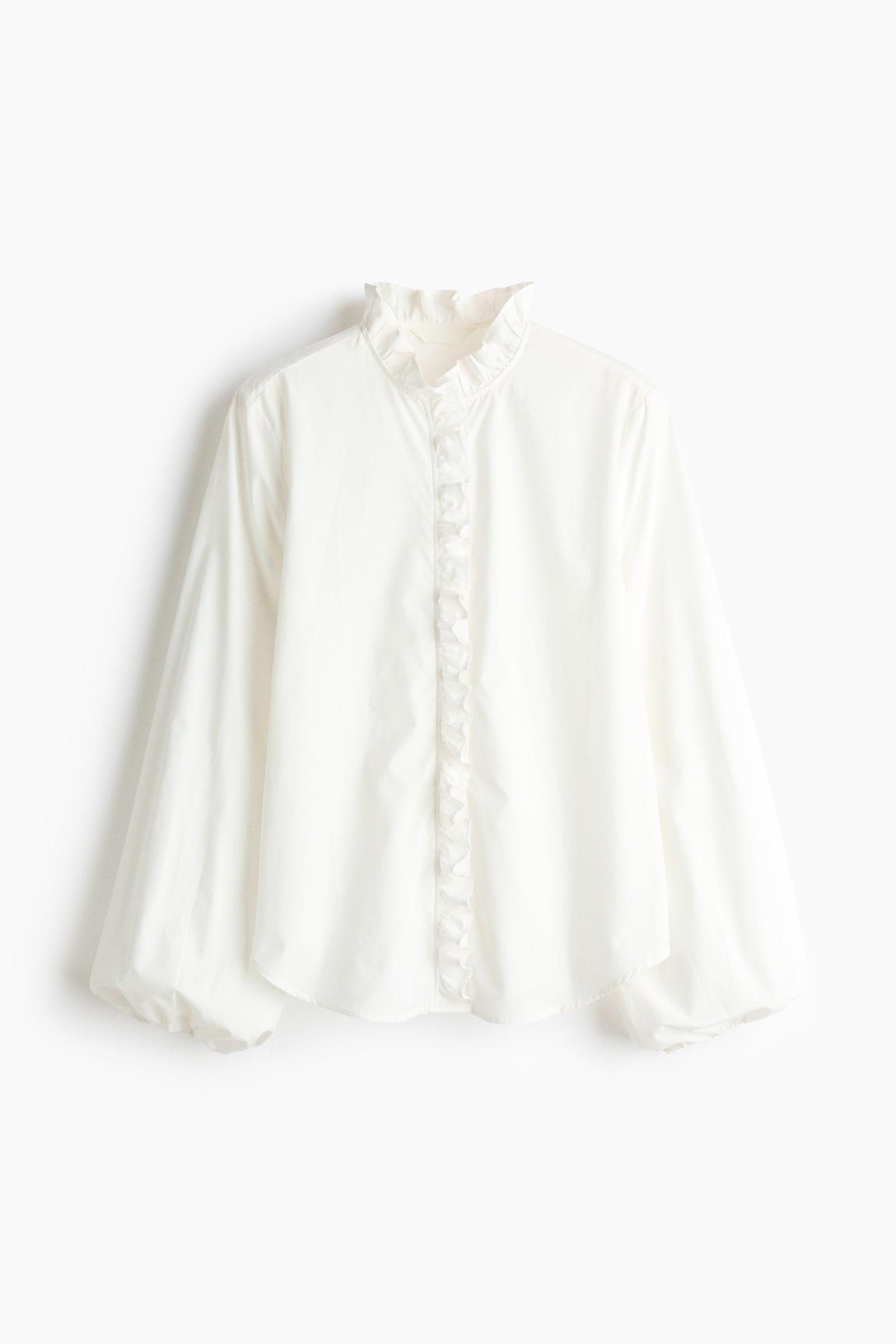 Ruffled cotton blouse